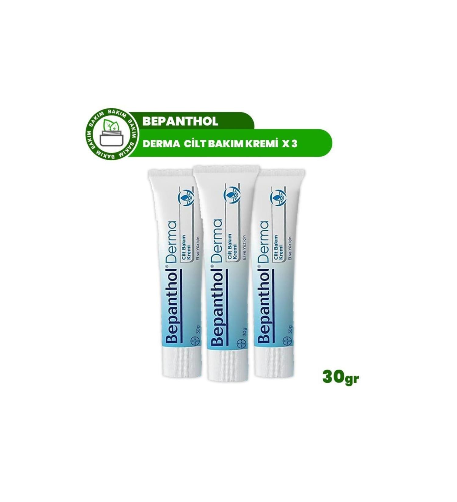 Bepanthol Derma Skin Care Cream 30 gr and Lip Balm 7.5 ml Introduction Package