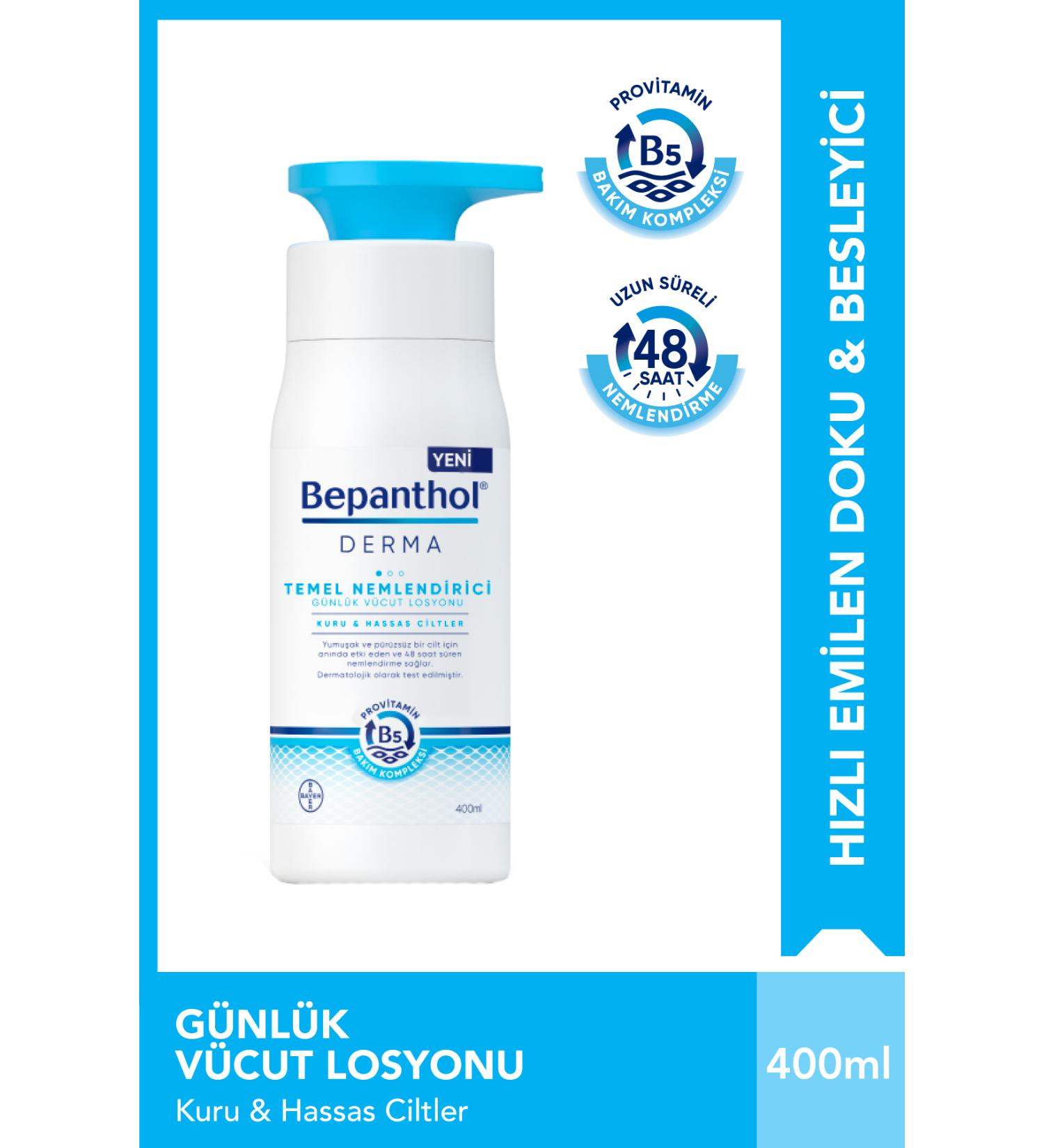 Bepanthol Derma Essential Moisturizing Daily Body Care Lotion 400 ml Dry and Sensitive Skin - Buy Online on GoSupps.com