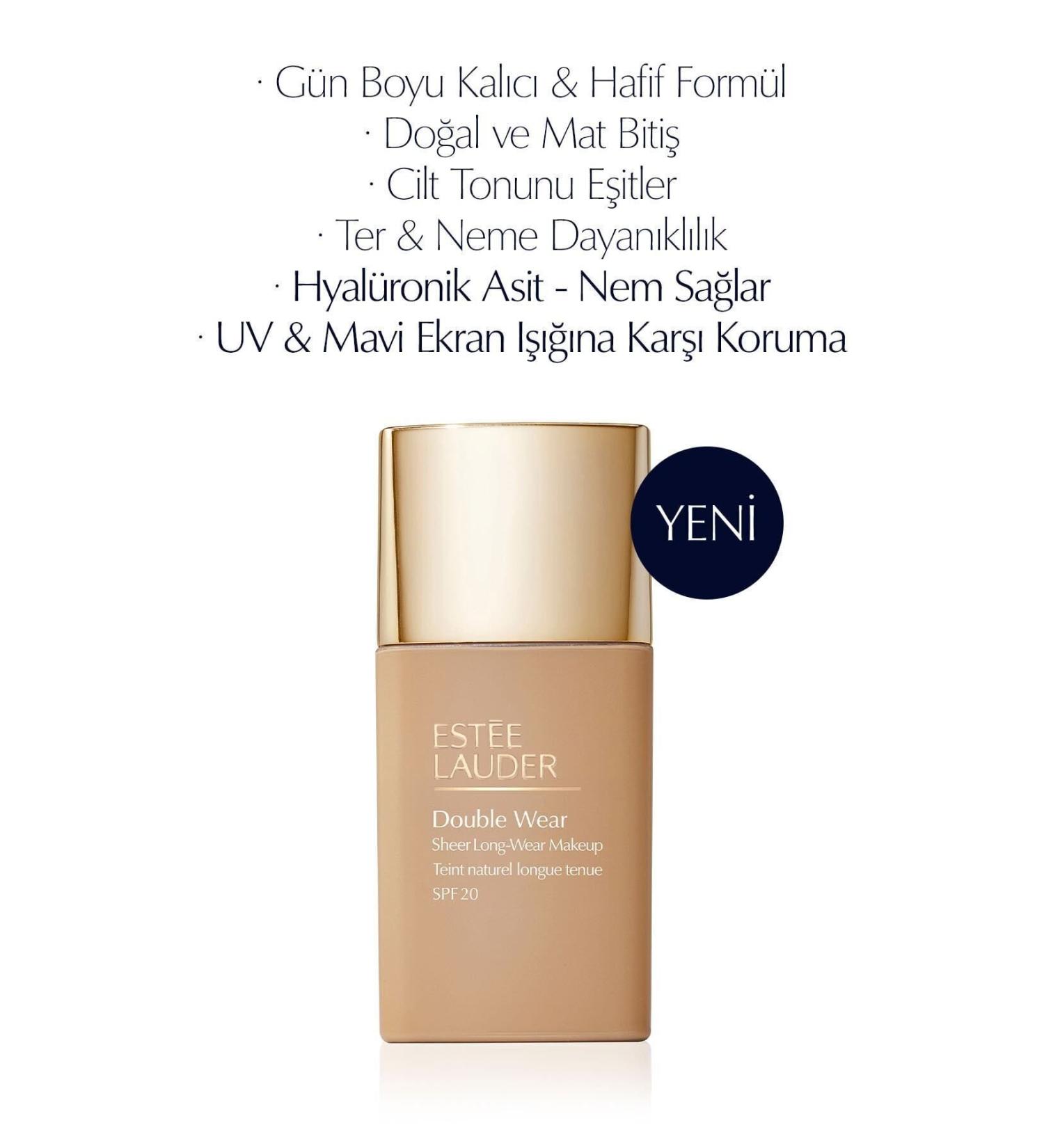 Estee Lauder Double Wear Sheer Moisture and Light Texture Foundation SPF20 - 30ml Color: 2W1 Dawn - Buy Online on GoSupps.com
