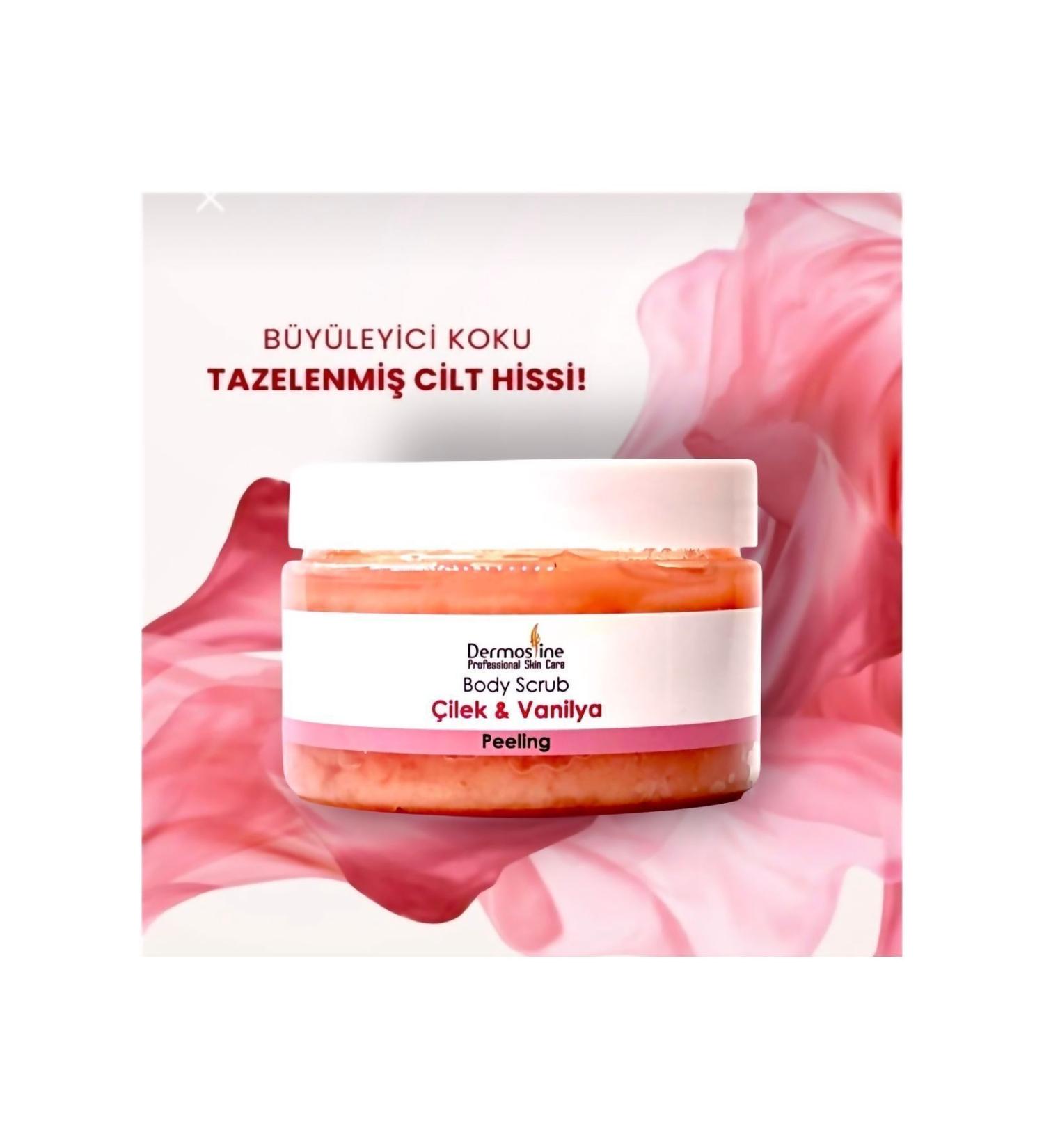 Dermosline Strawberry & Vanilla Body Scrub Body Peeling 250 ml
