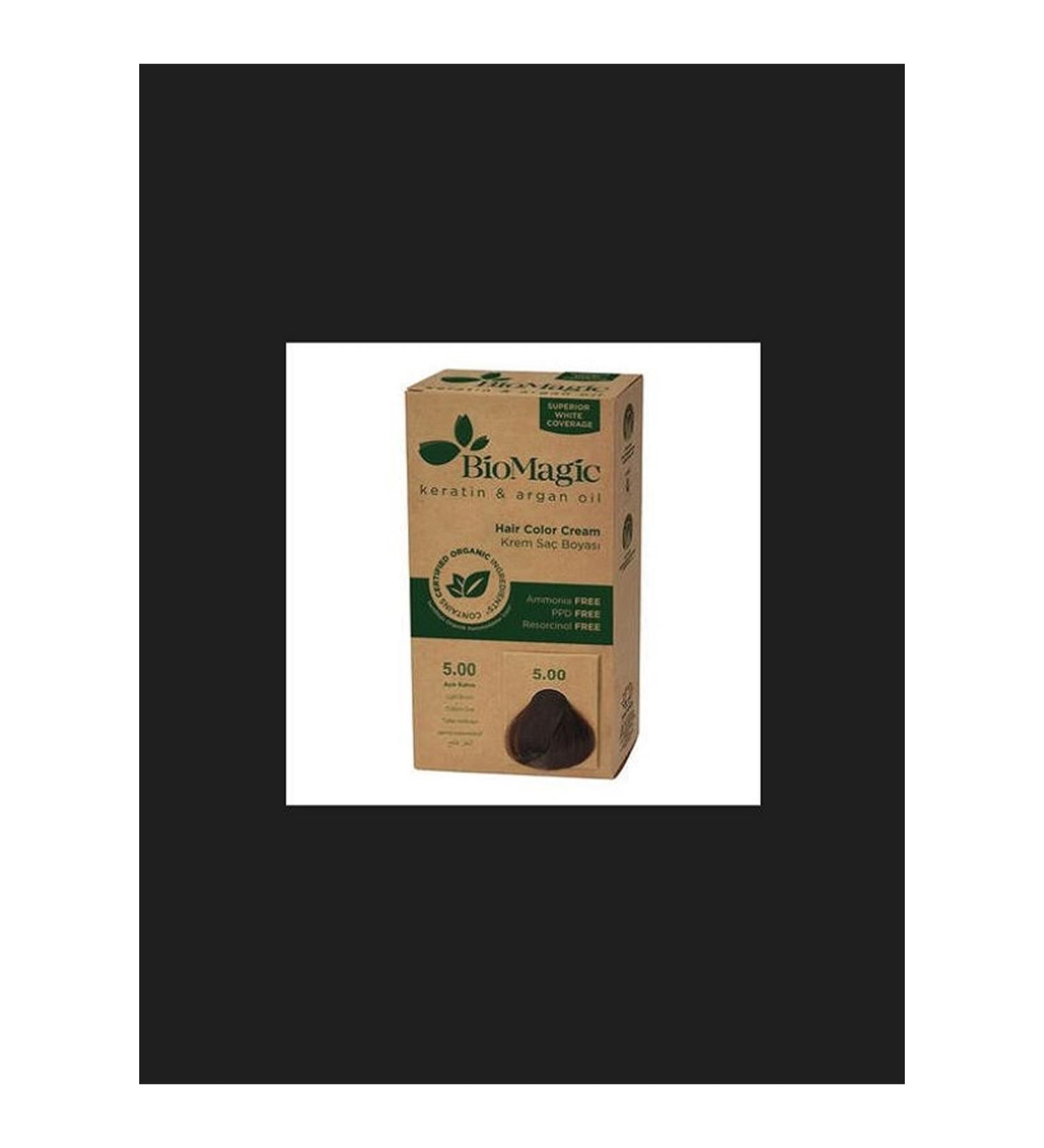 BioMagic Light Brown No: 5.00 Organic Hair Dye 60 ml NEH R230623