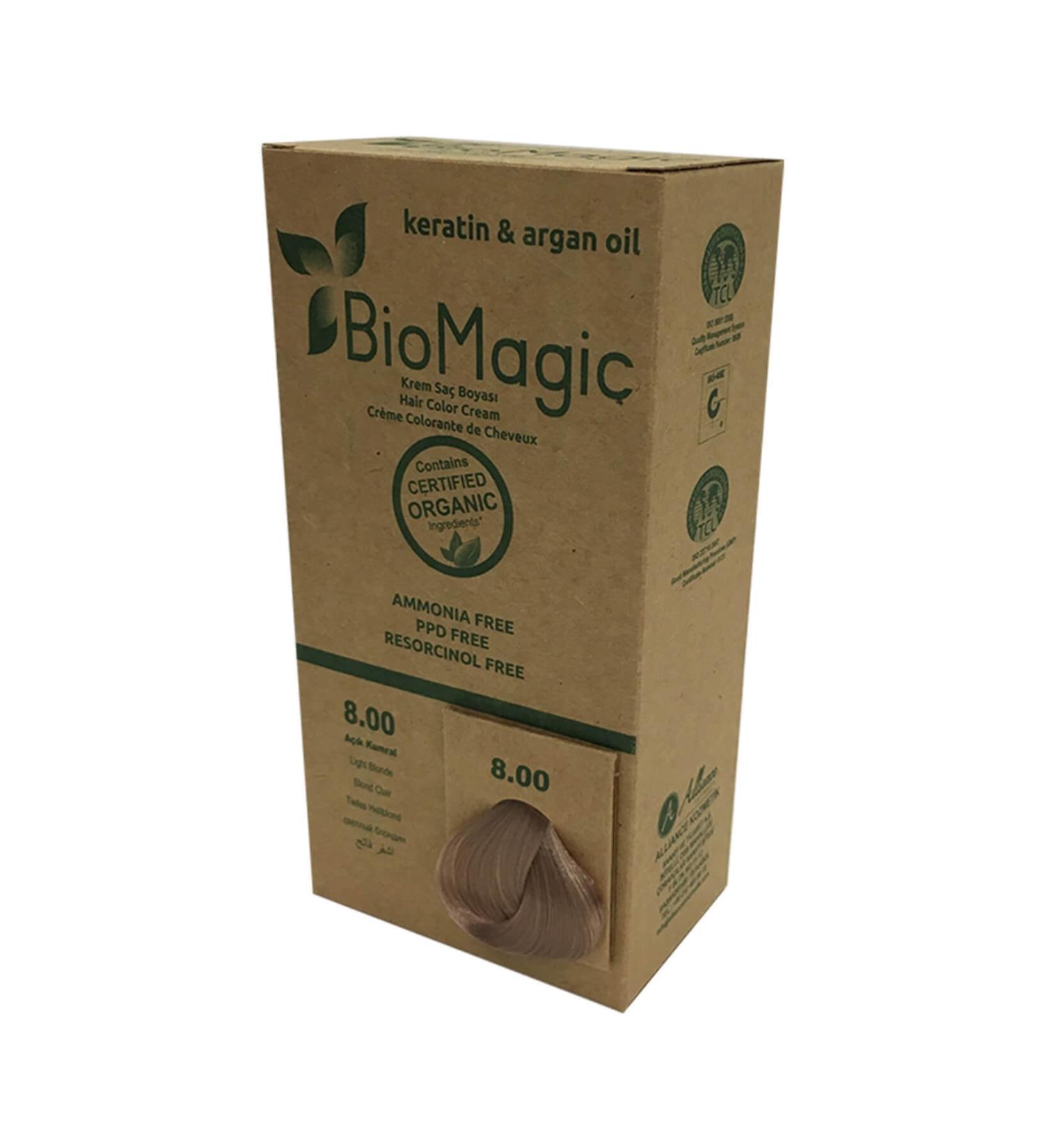 BioMagic Natural Hair Dye Brown No. 8.00//60 Ml..miracle0011