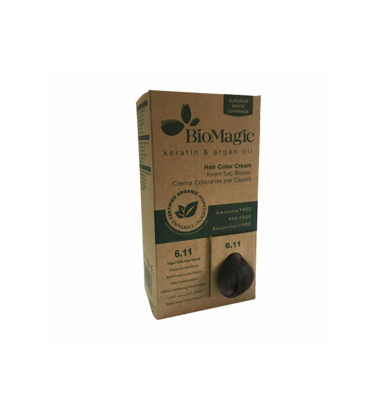 BioMagic Natural Hair Dye Intense Ash Dark Blonde No: 6.11