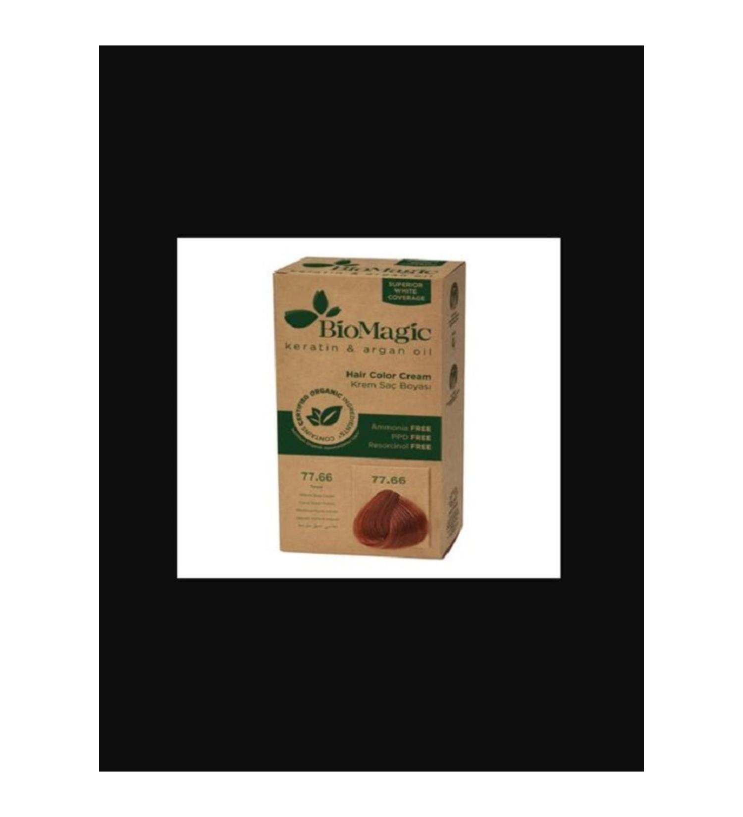 BioMagic Natural Organic 77.66 Cinnamon Permanent Cream Hair Dye Cinnamon 60 Ml ._00514