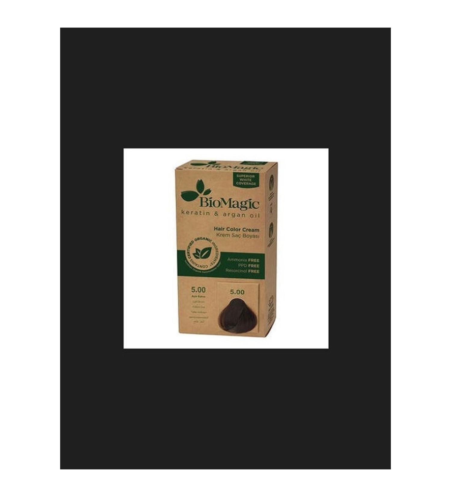 BioMagic Organic Hair Dye Light Brown No: 5.00//60 Ml. .111522