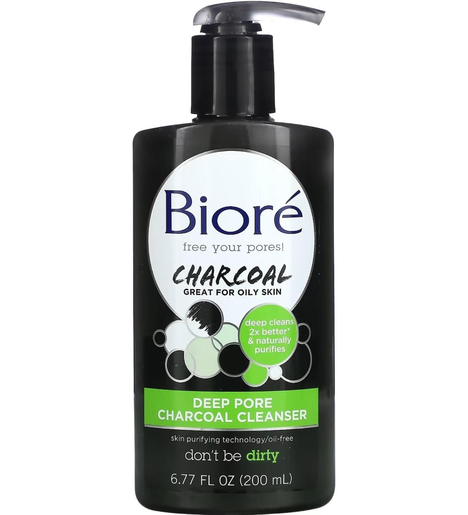 Biore Charcoal Deep Pore Cleanser for Oily Skin 200ml