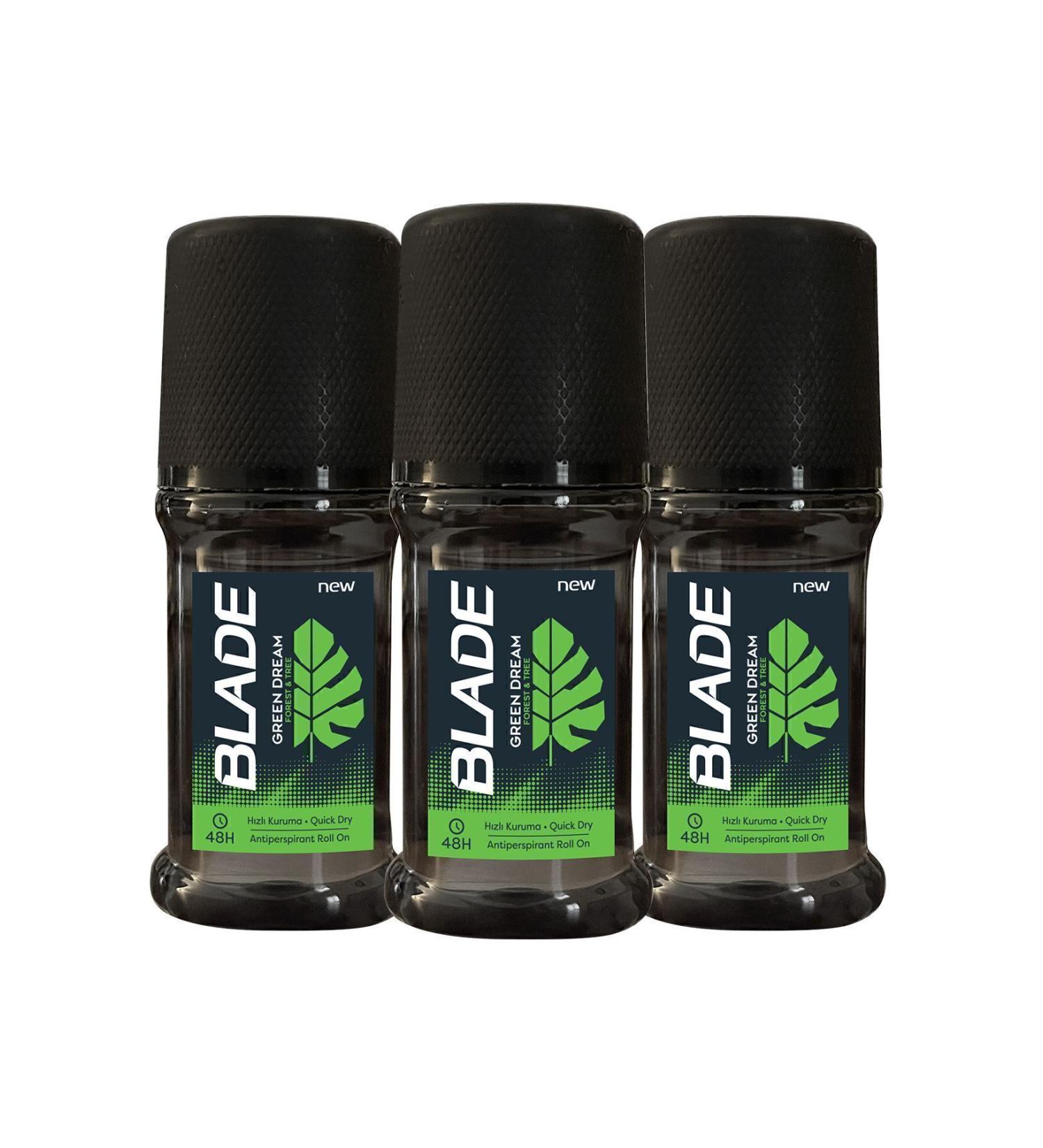 Blade Green Dream Men's Roll On 3x50 ml - Buy Online on GoSupps.com