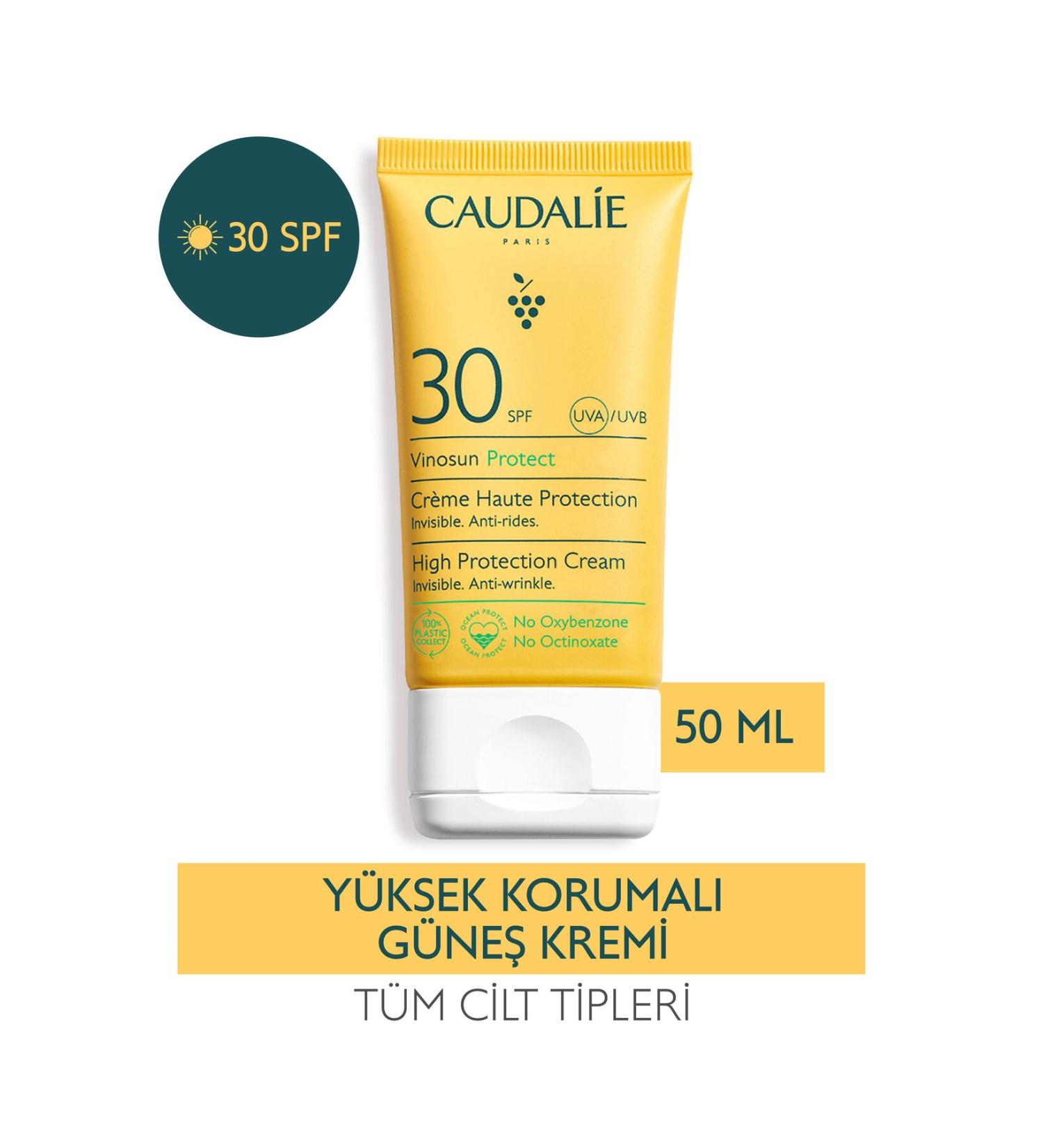 Caudalie Vinosun Protect Spf 30 High Protection Sunscreen Cream 50 ml - Buy Online on GoSupps.com