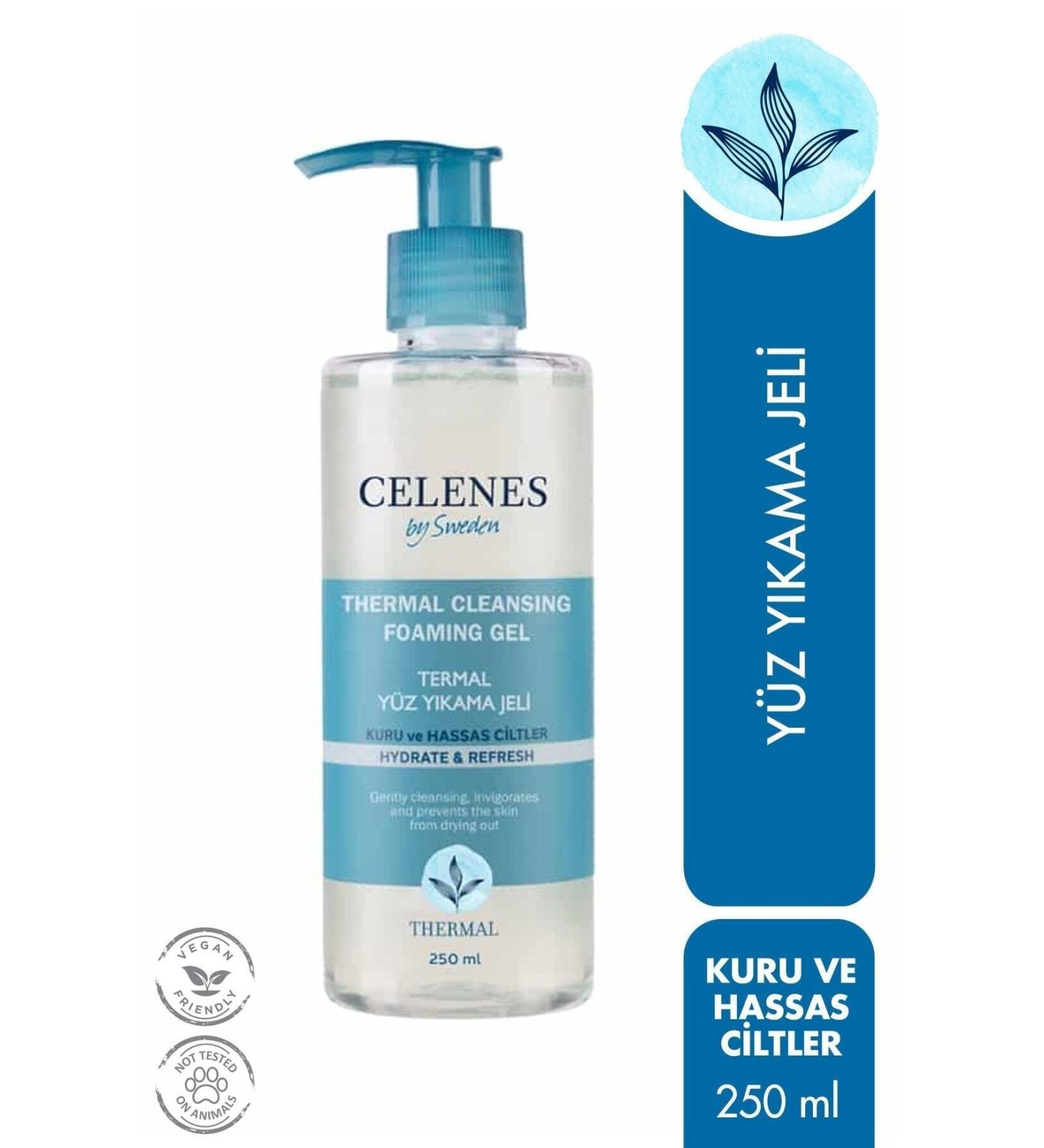Celenes by Sweden Thermal Dry and Sensitive Skin Facial Cleansing Gel 250ml - Buy Online on GoSupps.com
