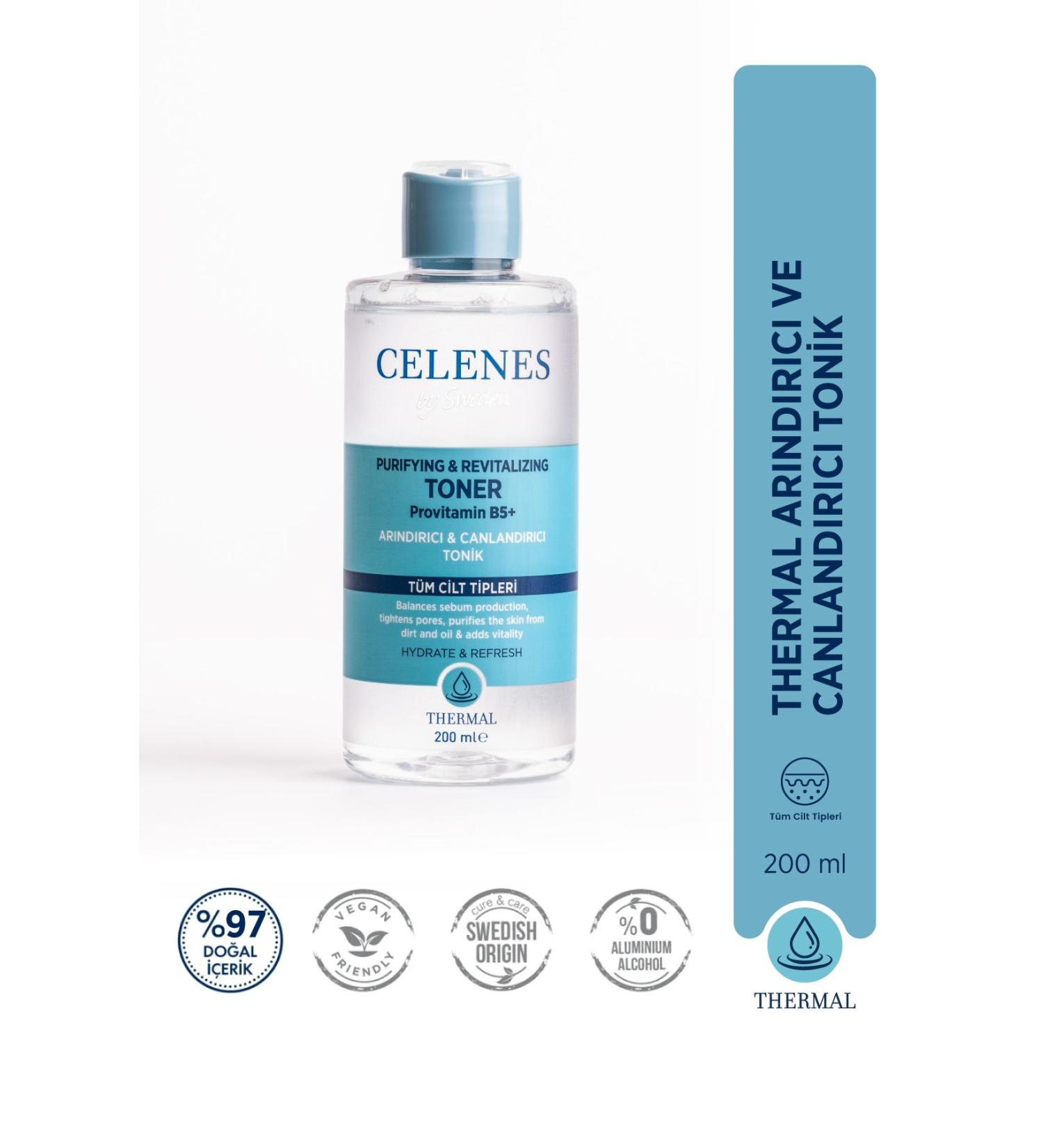 Celenes by Sweden Thermal Purifying & Revitalizing Toner 200 ml - Buy Online on GoSupps.com