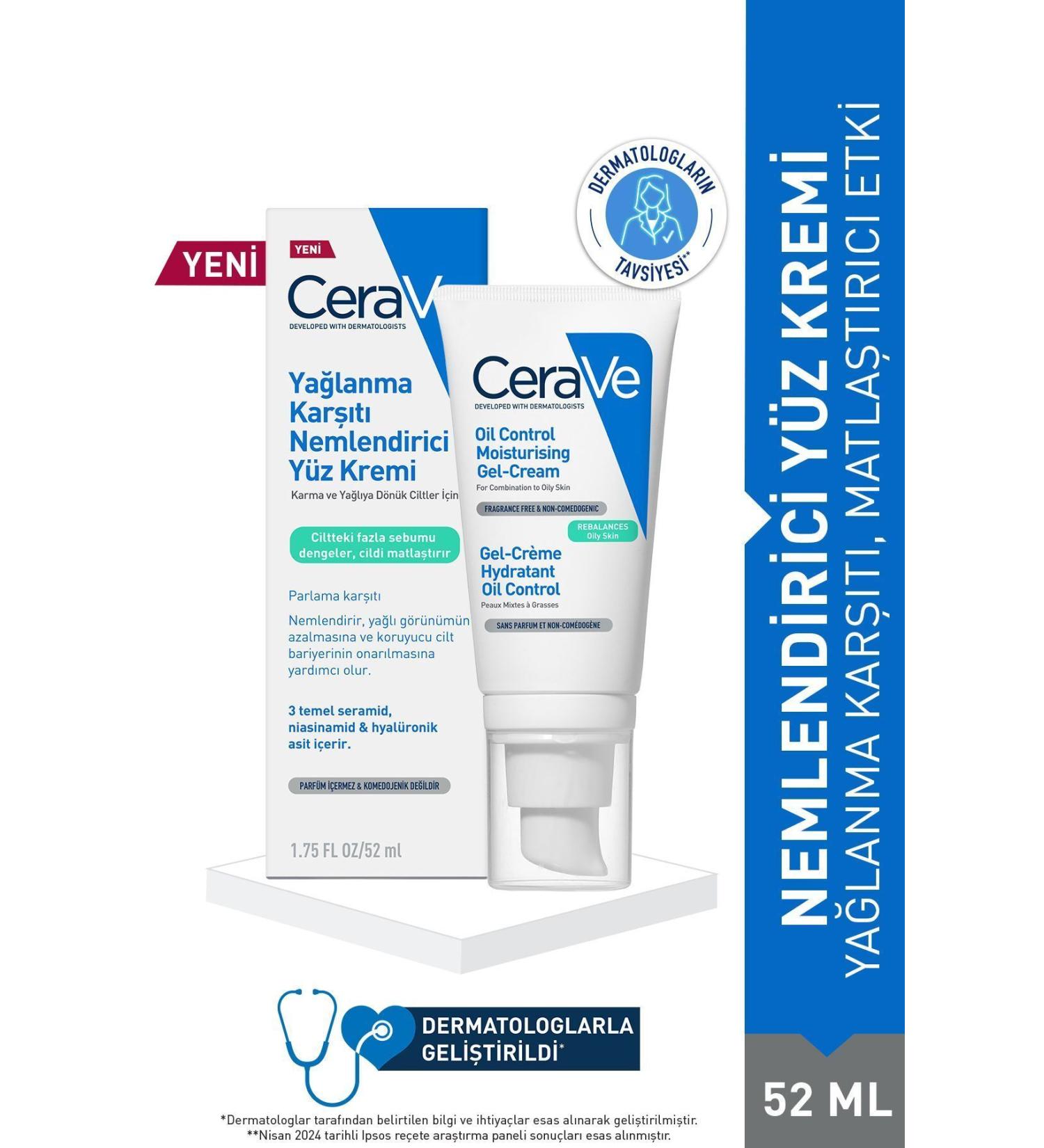 CeraVe Anti-Oily Moisturizing Face Cream 52 ml - Buy Online on GoSupps.com