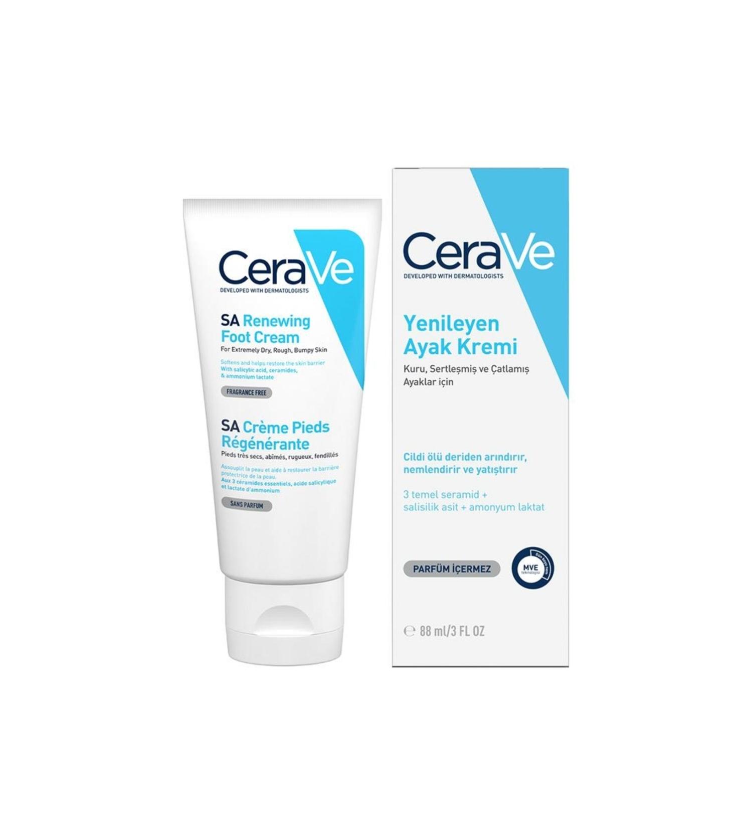 CeraVe Effective Foot Cream for Dry Rough and Cracked Feet 88 ml