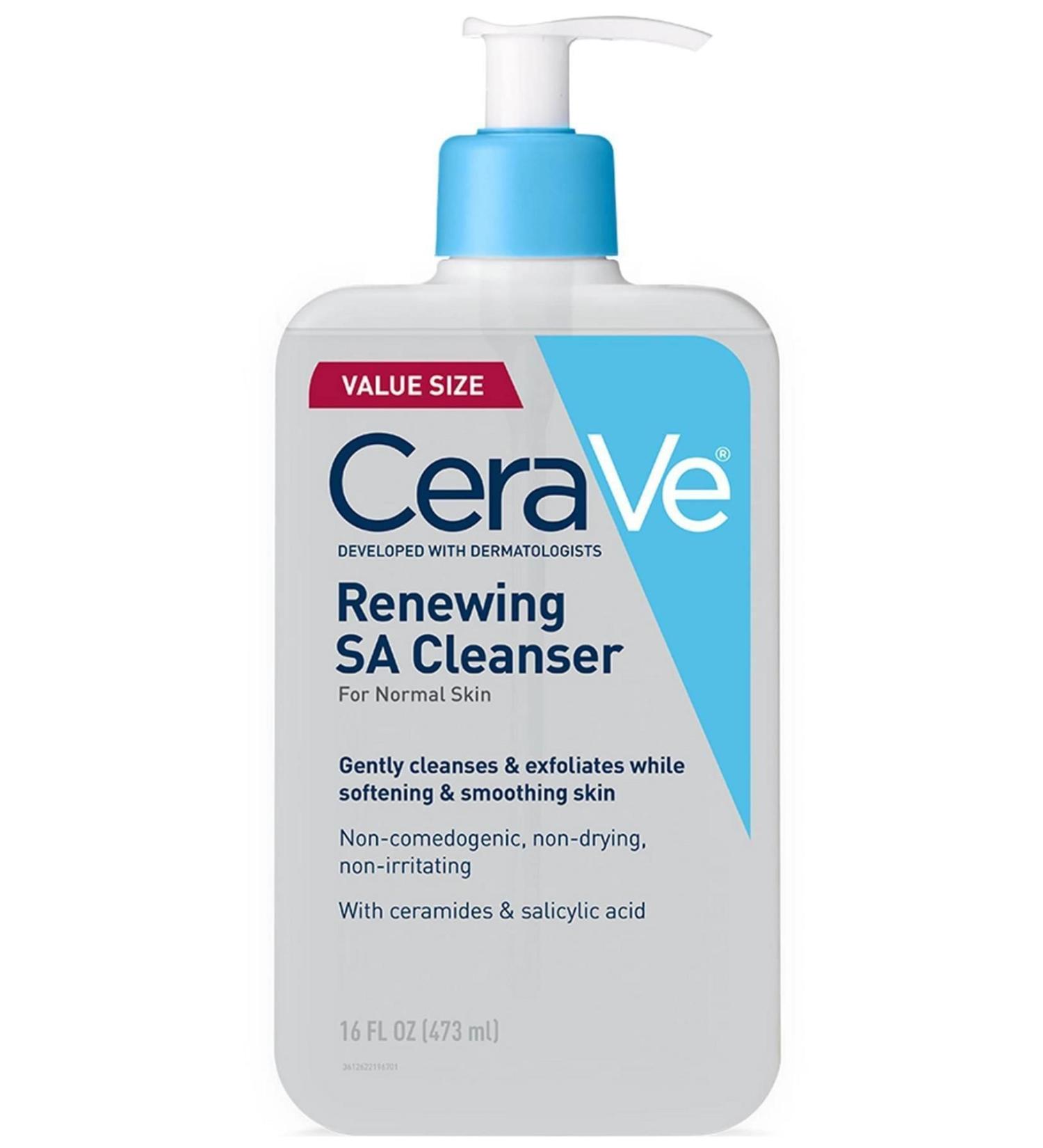 CeraVe Renewing SA Facial Cleansing Gel 473ML - Buy Online on GoSupps.com