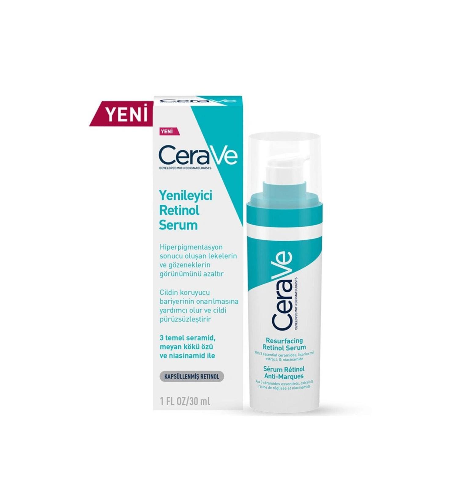 CeraVe Retinol Serum for Oily and Irregular Skin Helps to Minimize the Appearance of Pores 30 ml