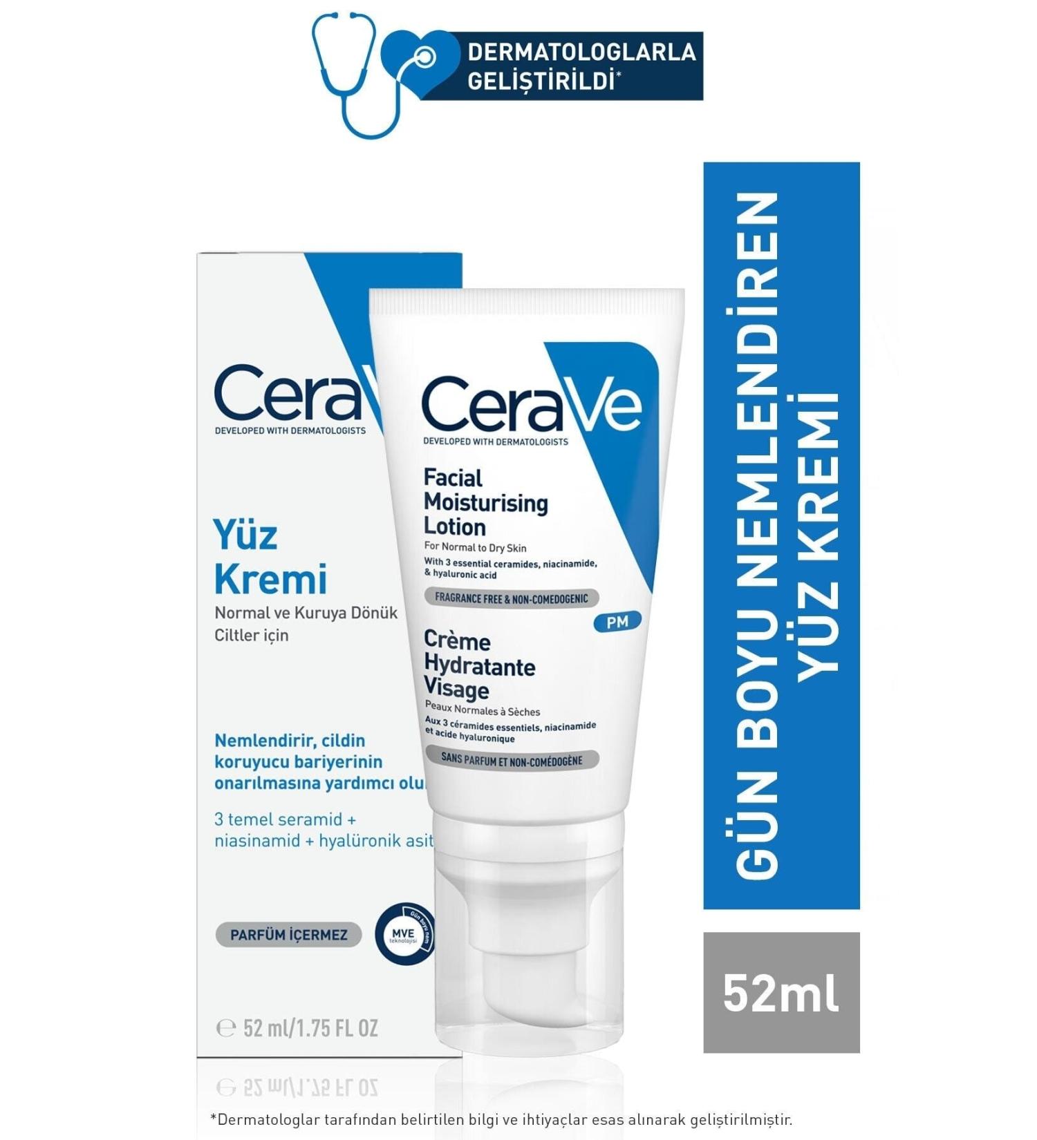CeraVe Skin Barrier Effective Moisturizing and Repairing Face Cream 52 / Ml. - Buy Online on GoSupps.com