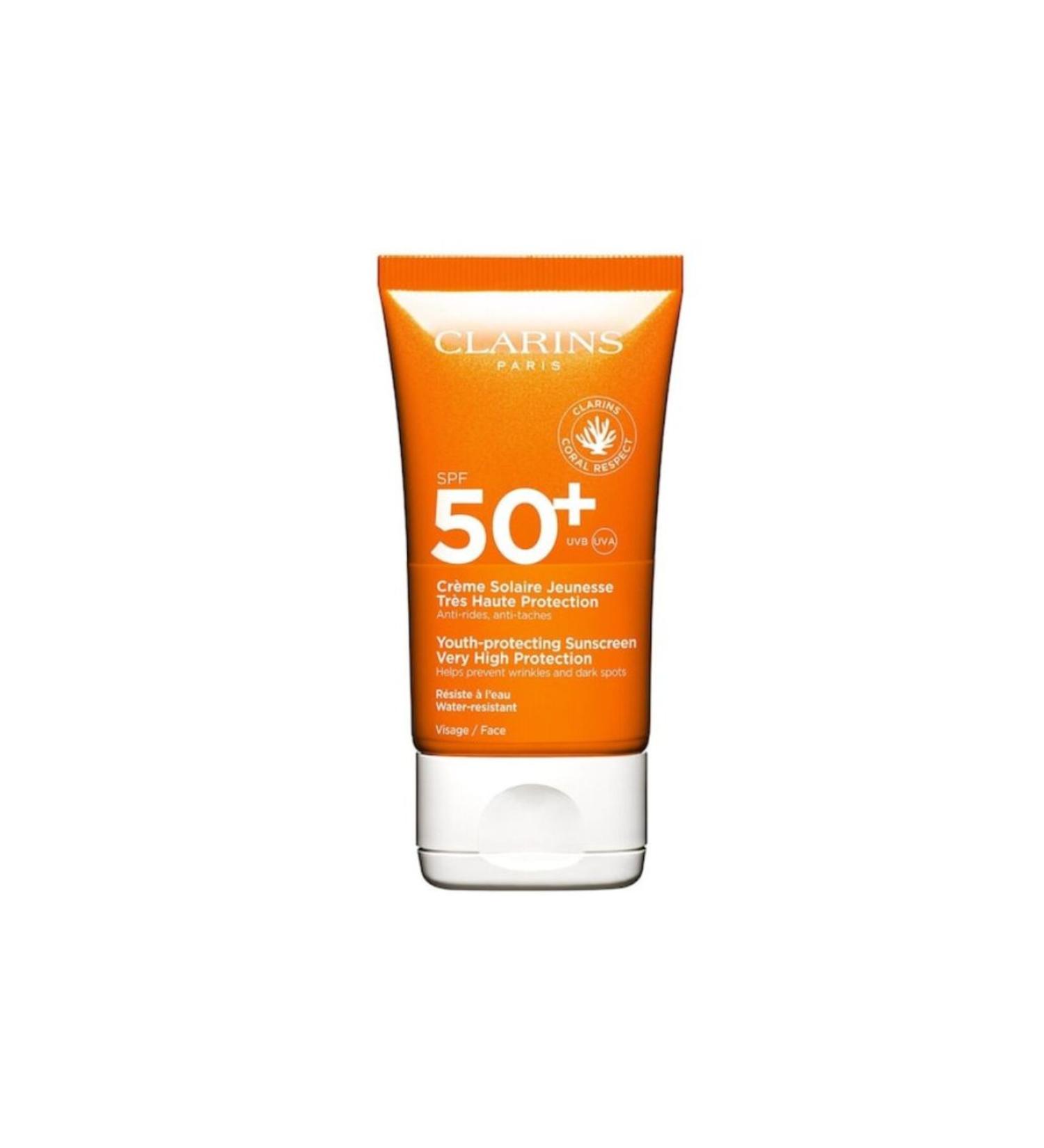 Clarins Solaire protection cream spf 50+ - Caring Face Sun Cream - Carest Cosmetic