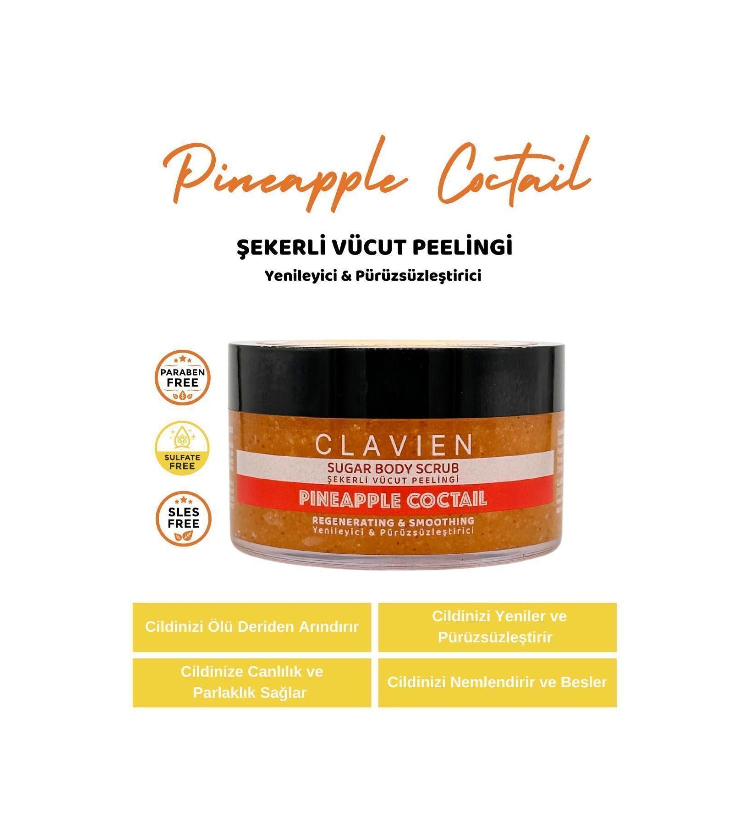 Clavien Pineapple Cocktail Sugar Body Scrub - Buy Online on GoSupps.com