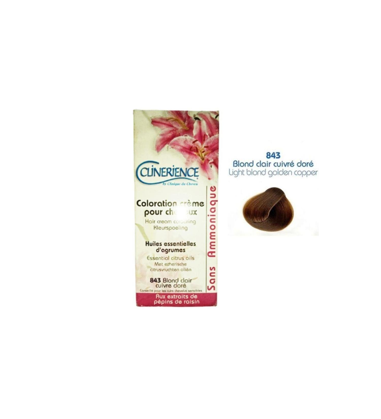 Clinerience Natural Hair Dye 843 - Light Blonde Golden Copper