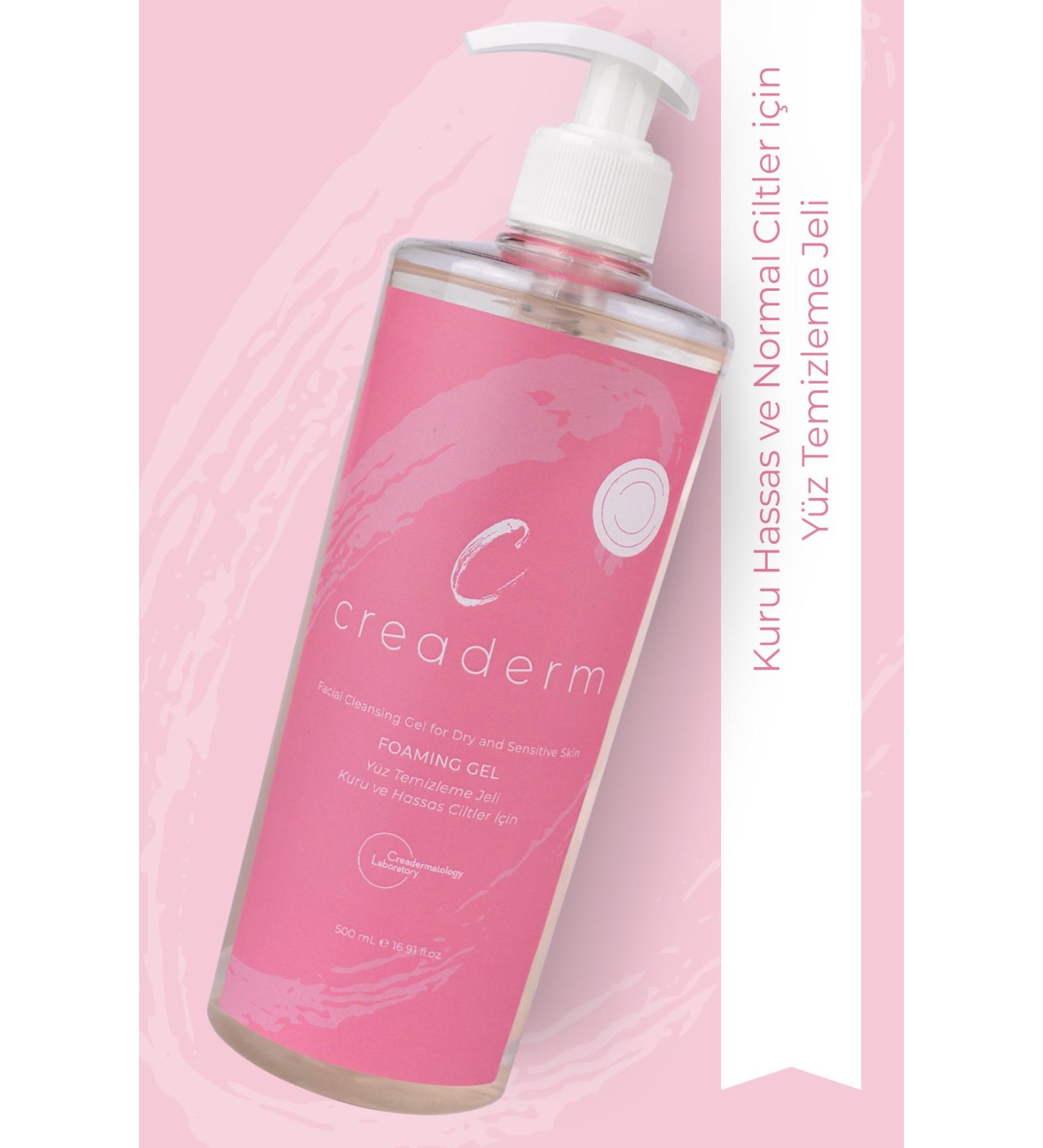 CREADERM Foaming Gel 500 ml Facial Cleansing Gel for Dry and Sensitive Skin - Buy Online on GoSupps.com