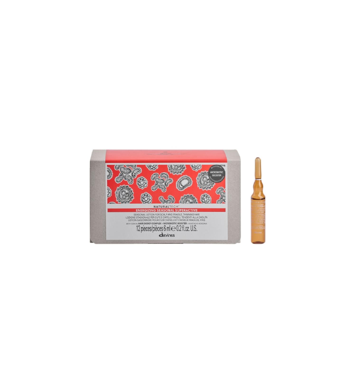 Davines Energizing Seasonal Superactive - Seasonal Lotion for Scalp 12 x 6 ml ECBeauty!Q282