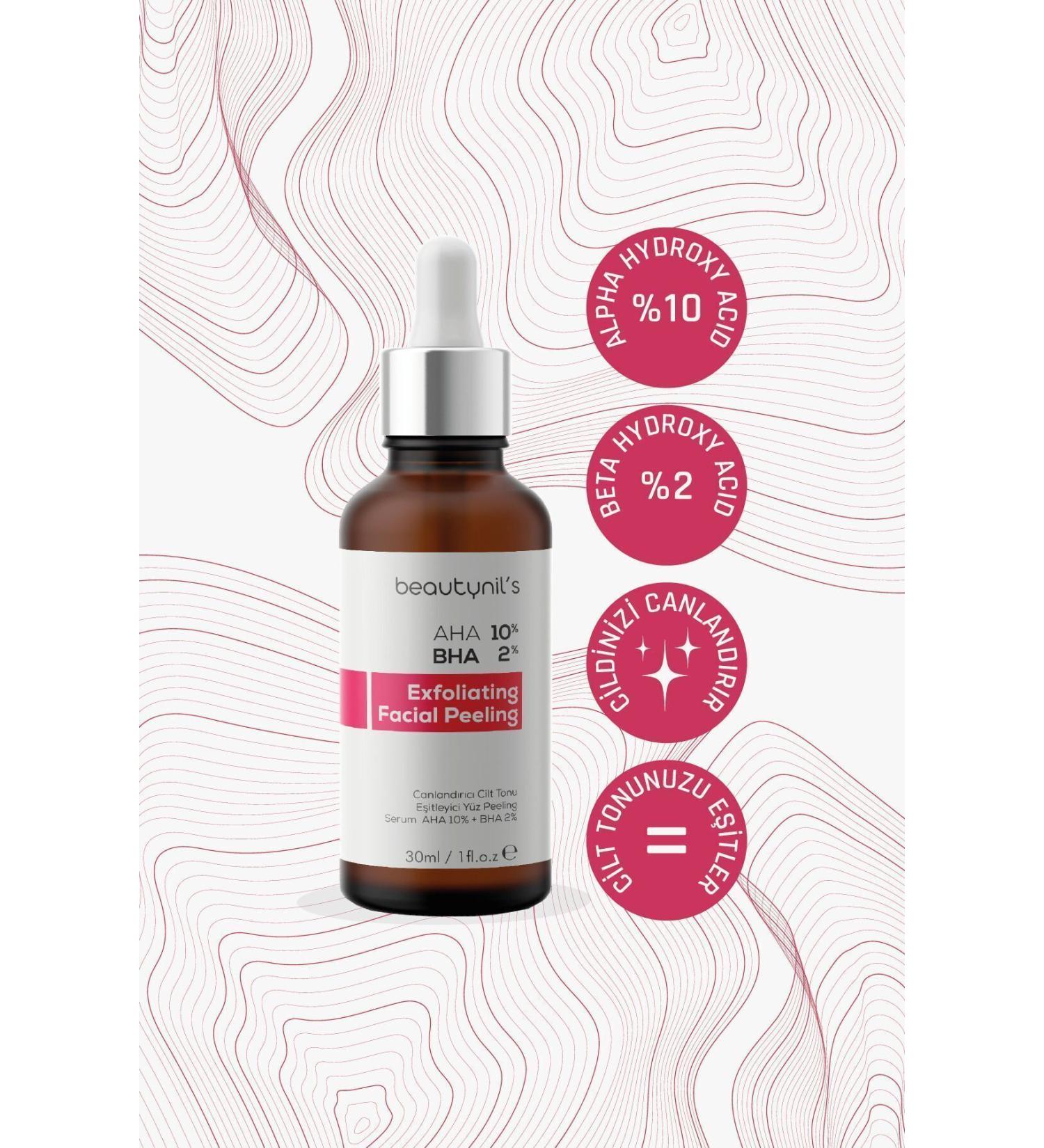 Beautynil's Revitalizing and Skin Tone Equalizing Peeling Skin Serum 30 ml 10% Aha & 2% Bha - Buy Online on GoSupps.com