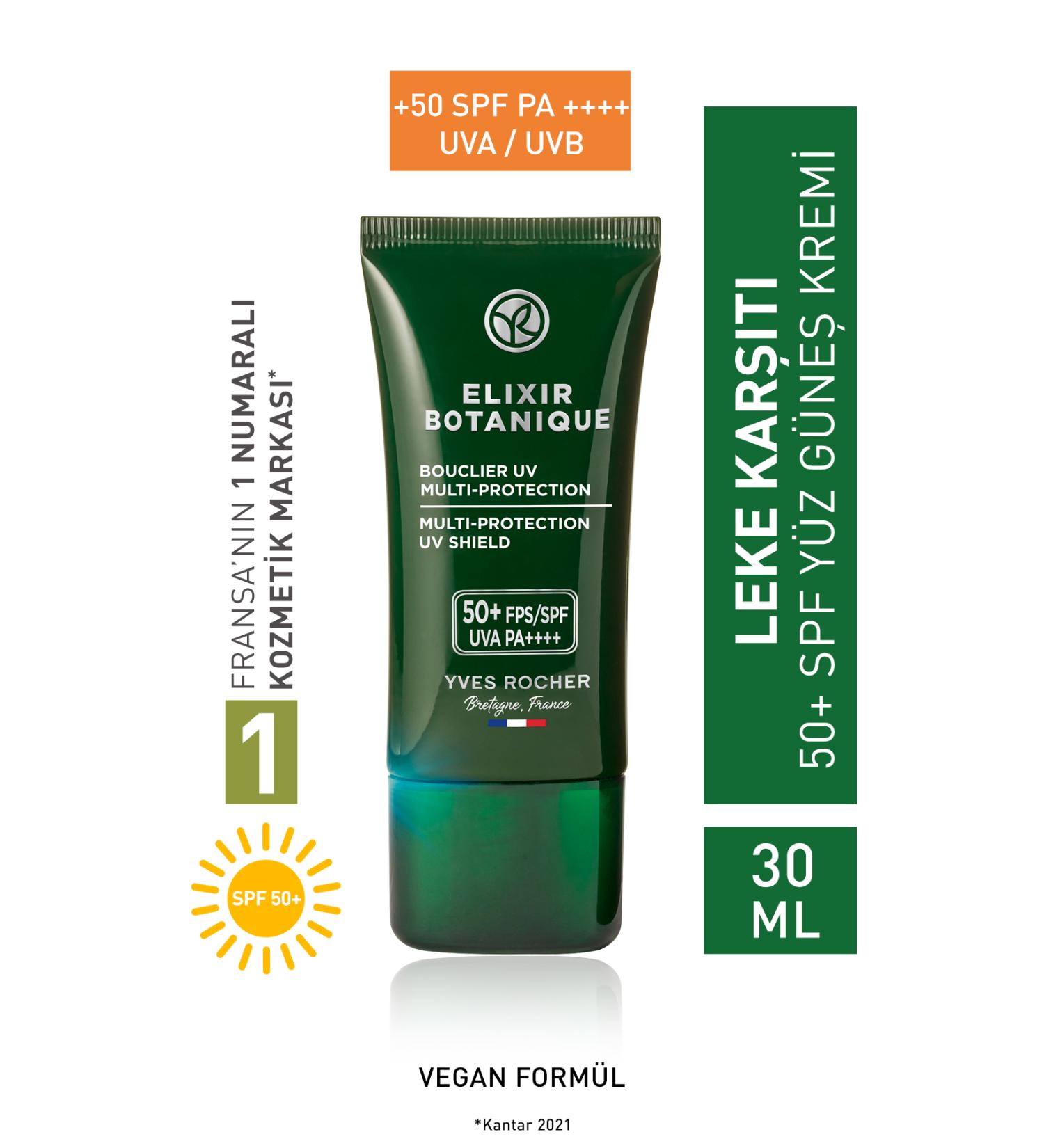 Yves Rocher Herbal Antioxidant Elixir Botanique Anti-Blemish 50SPF Face Sunscreen-Vitamin E-30ml - Buy Online on GoSupps.com