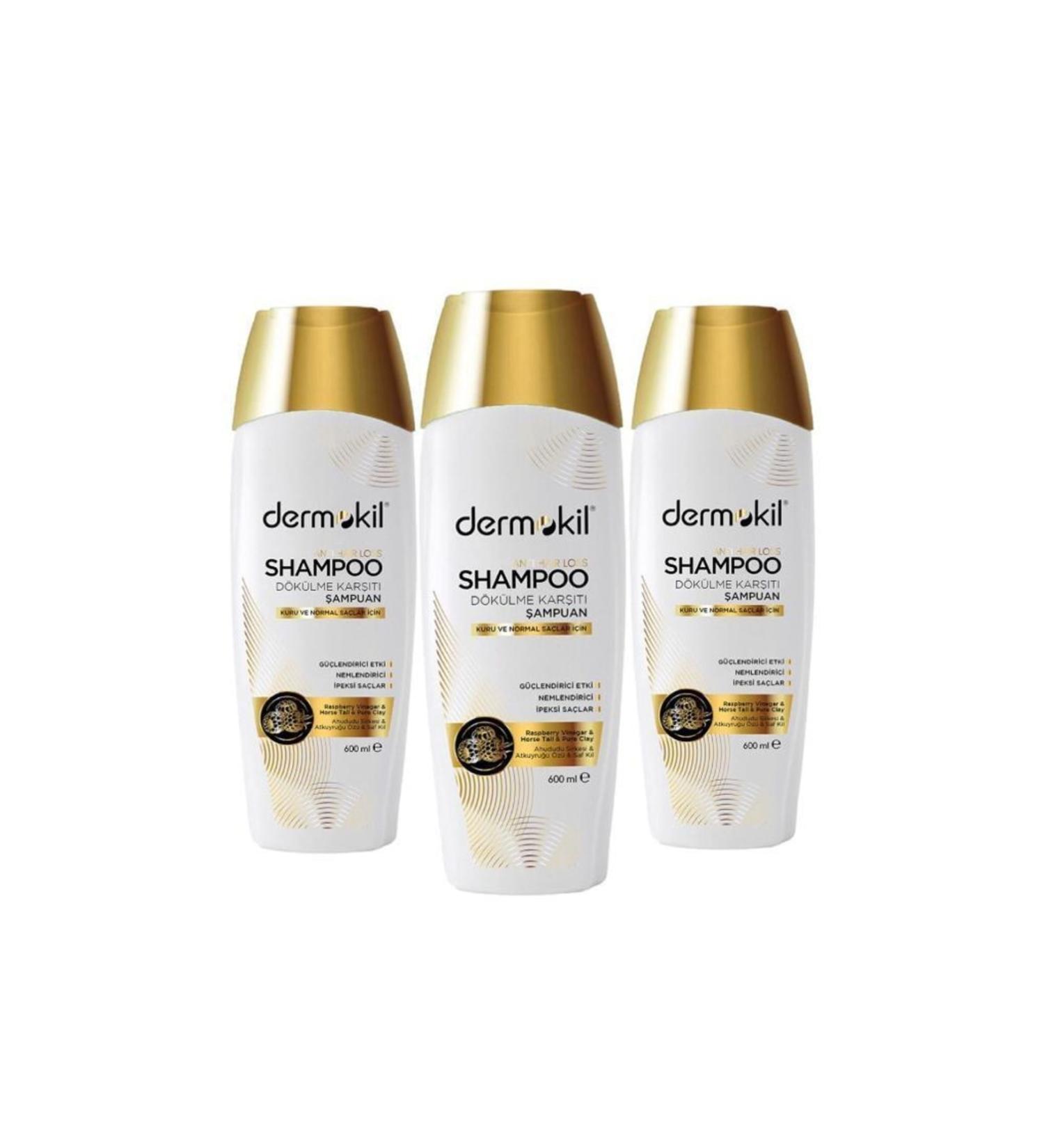 Dermokil Anti Hair Loss Shampoo 600 Ml X 3 Pieces - Buy Online on GoSupps.com