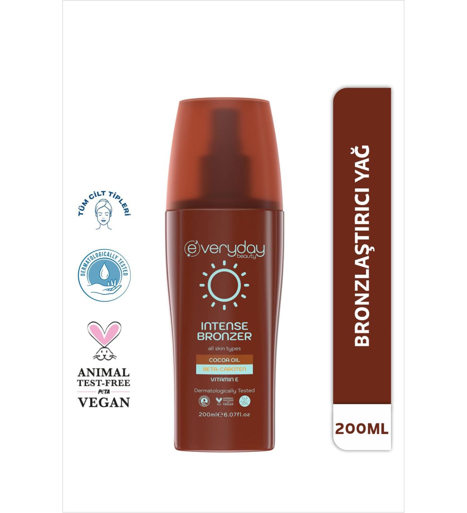 Everyday Beauty Intensive Bronzing Carotene & Cacao Oil 200ml - Buy Online on GoSupps.com
