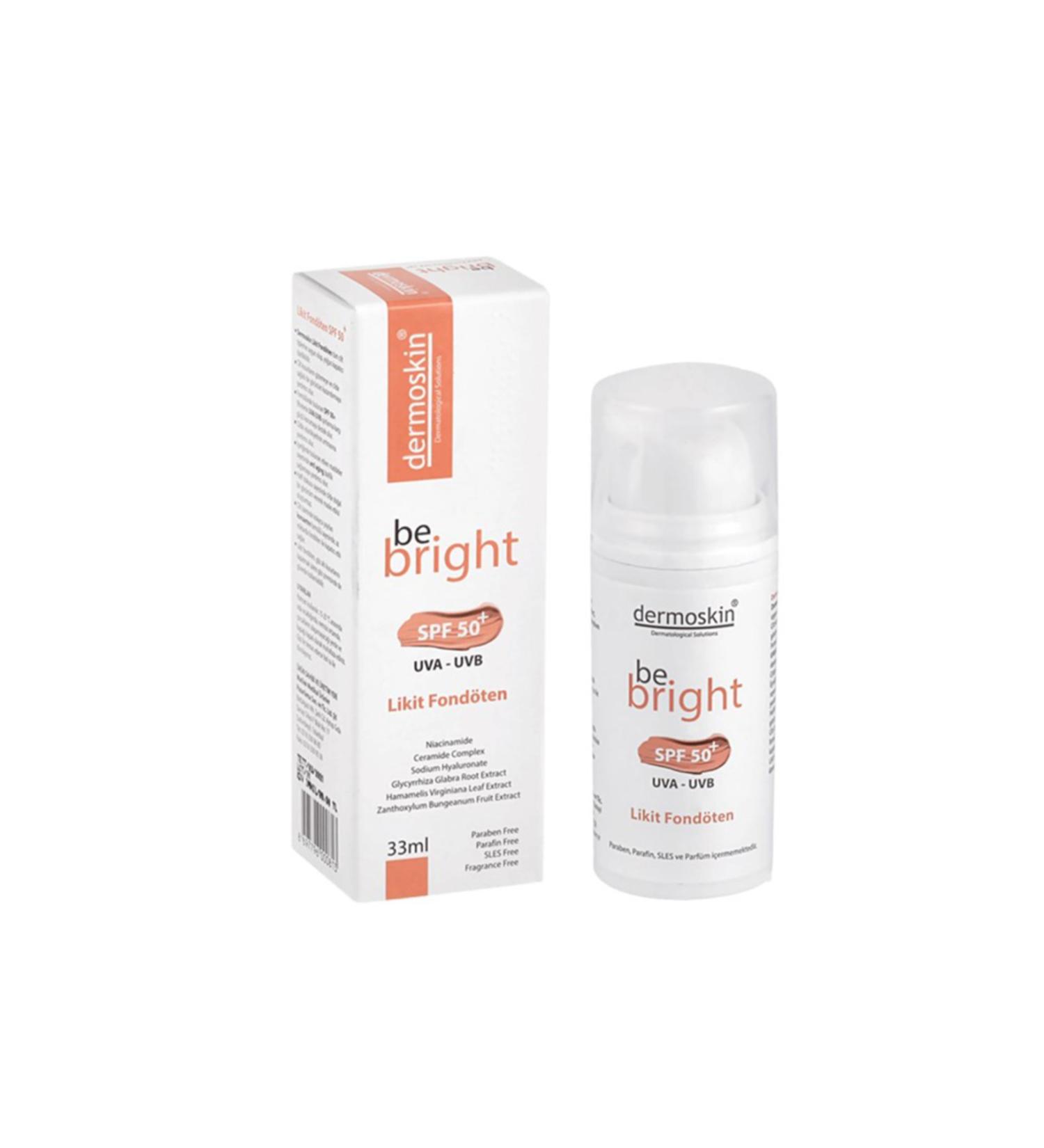 Dermoskin Be Bright SPF50+ Liquid Foundation 33ml - Light
