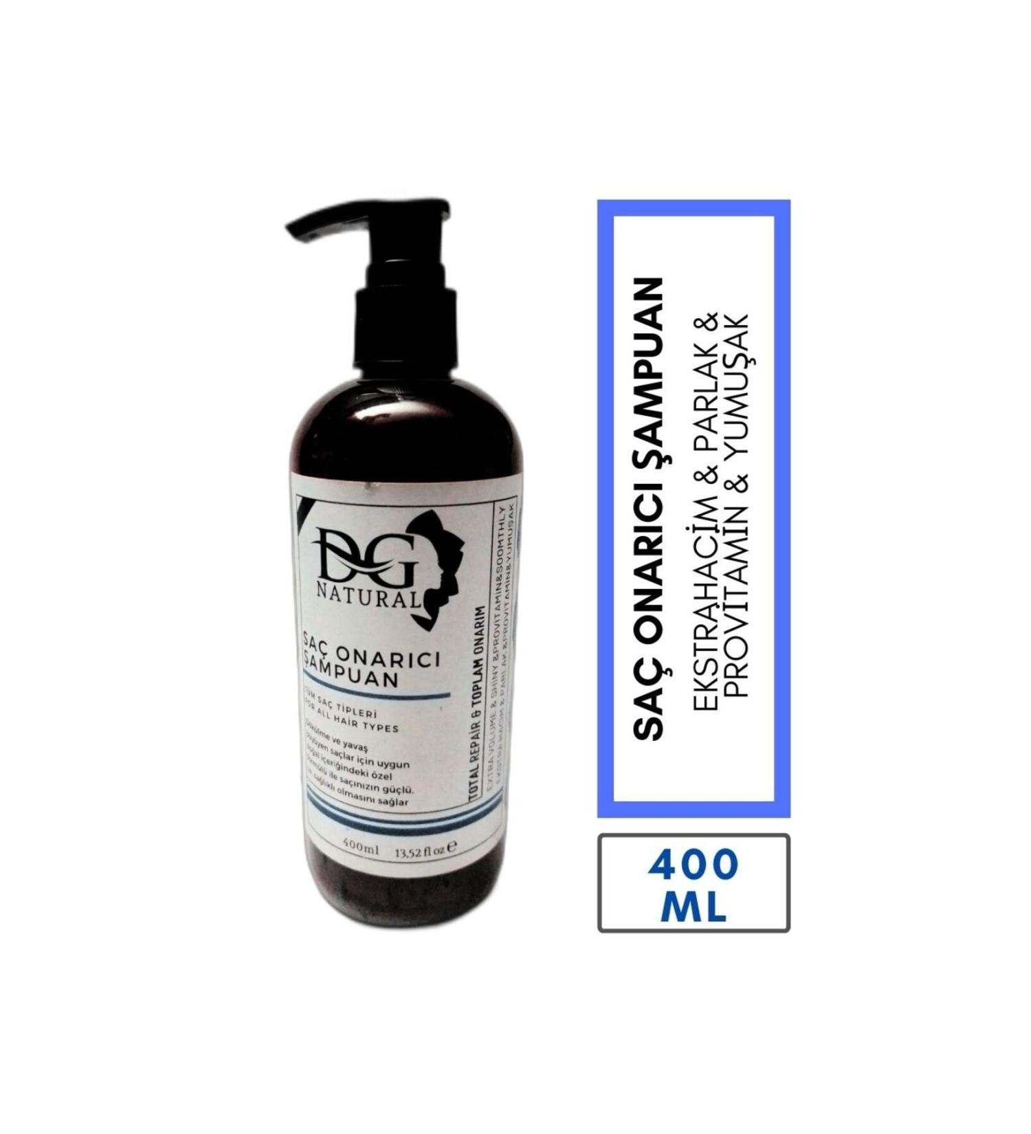 DG NATURAL Hair Repair Shampoo Extra Volume Shiny and Soft Shampoo 400ml