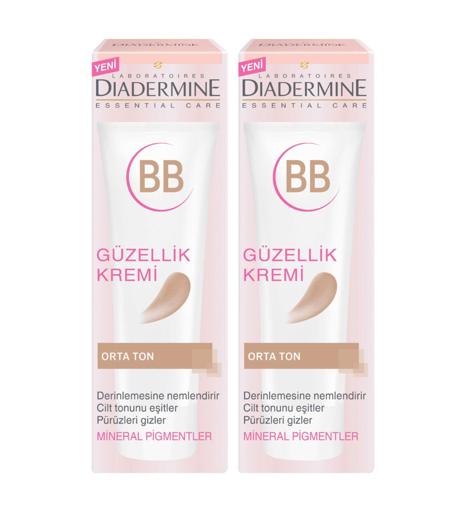 Diadermine Essential Care Bb Beauty Cream - Medium Tone 50 ml x 2