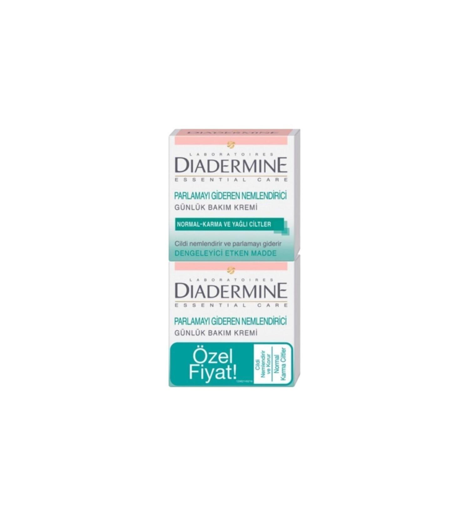 Diadermine Moisturizing Care Cream for Normal and Combination Skin 2-Pack 50 Ml+50 Ml