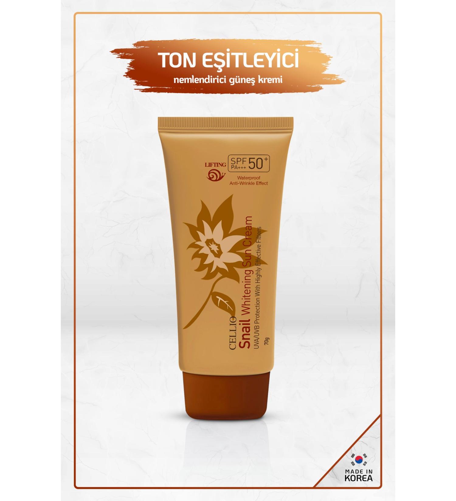 DR. CELLIO Brightening Effect Spf50 Pa Uva/uvb Sunscreen Cream Containing Snail Essence Made In Korea - Buy Online on GoSupps.com