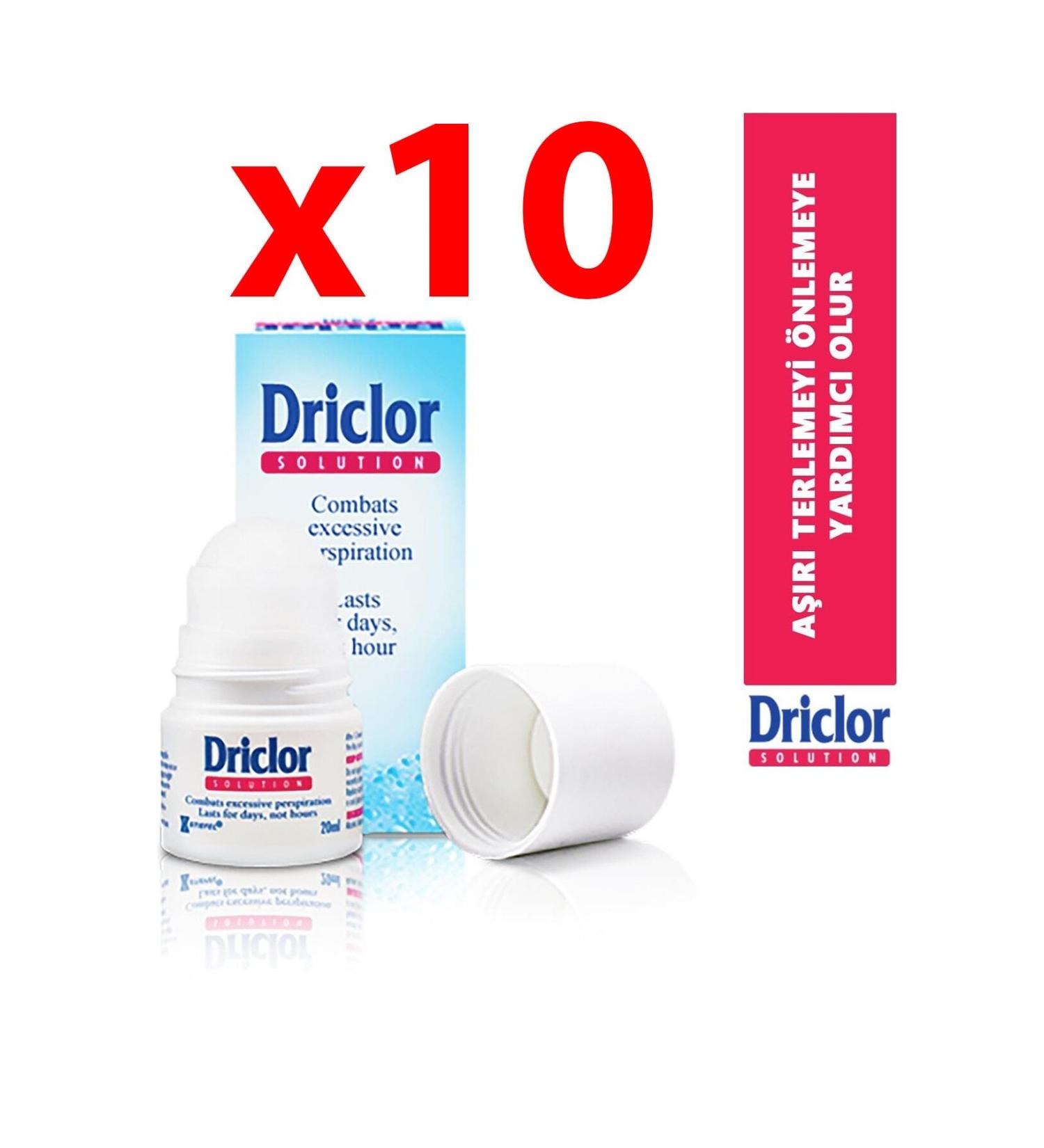 Driclor Anti-Perspirant Roll On 20 Ml - 10 Pieces - Buy Online on GoSupps.com