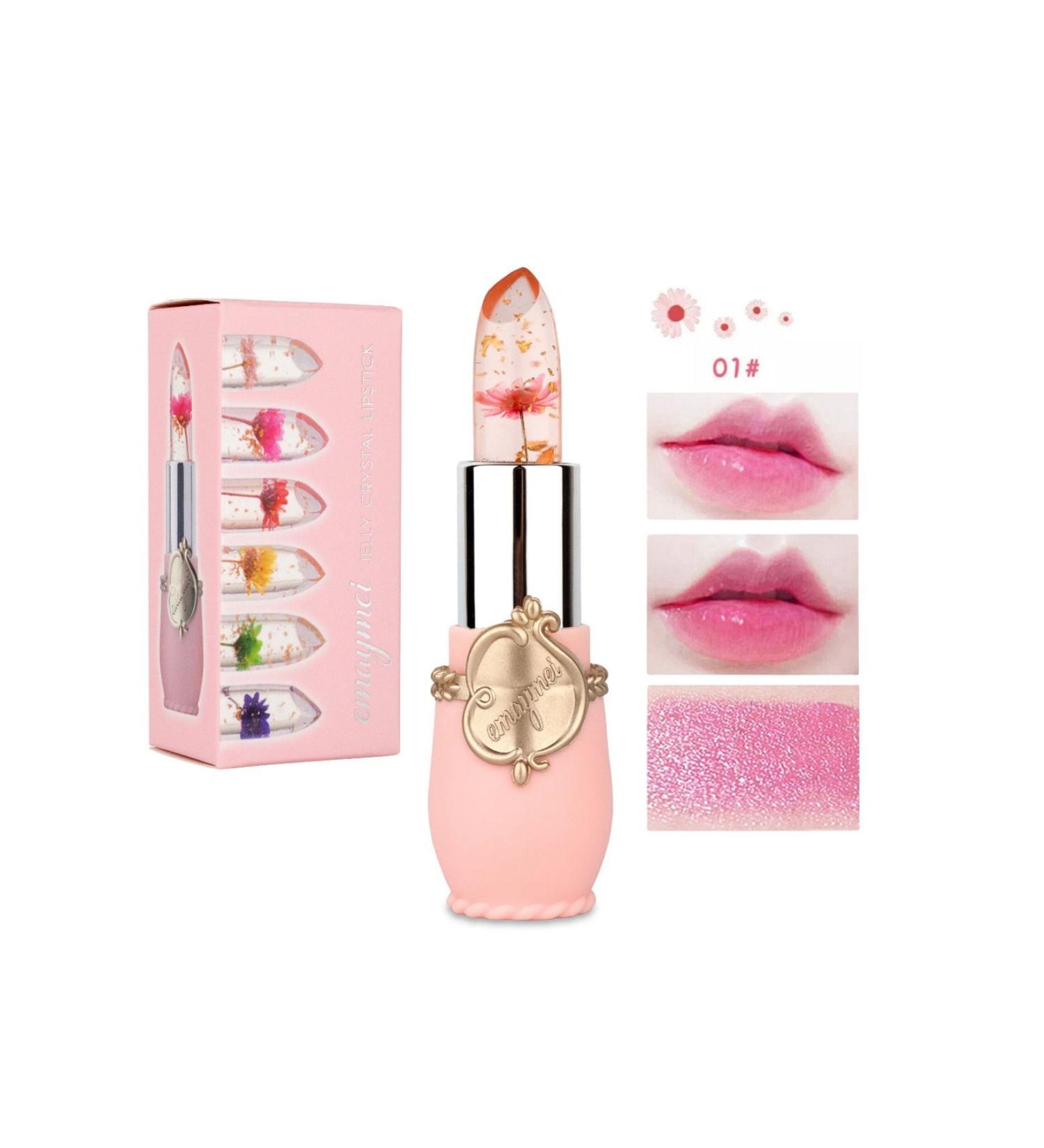 vipcheap Emaymei Flower Lipstick Long Lasting Lip Balm Moisturizing Effective Lip Gloss Lipstick No1 - Buy Online on GoSupps.com