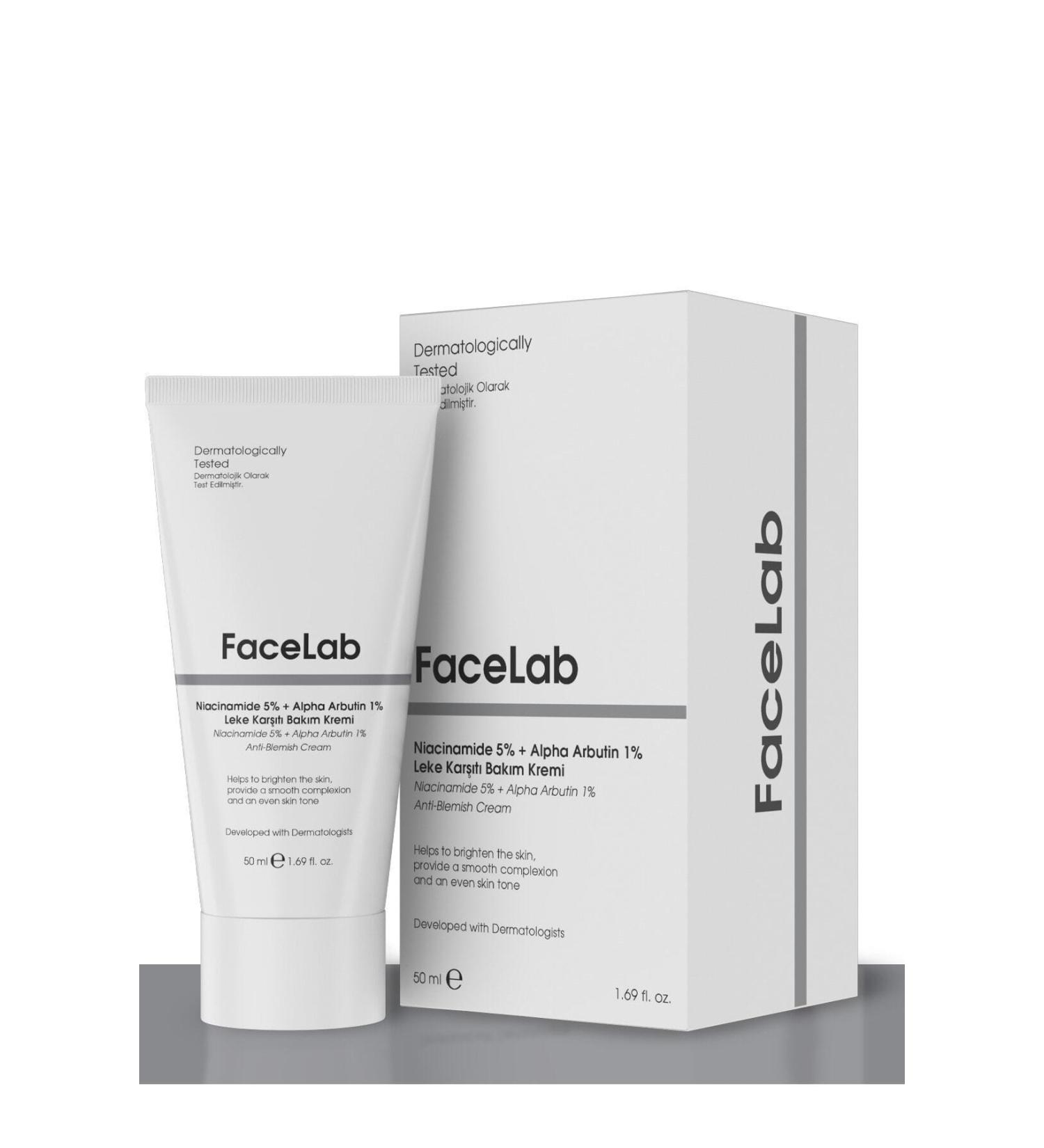 FaceLab Anti-Blemish Niacinamide Alpha Arbutin Moisturizing Skin Care Cream 50 ml - Buy Online on GoSupps.com