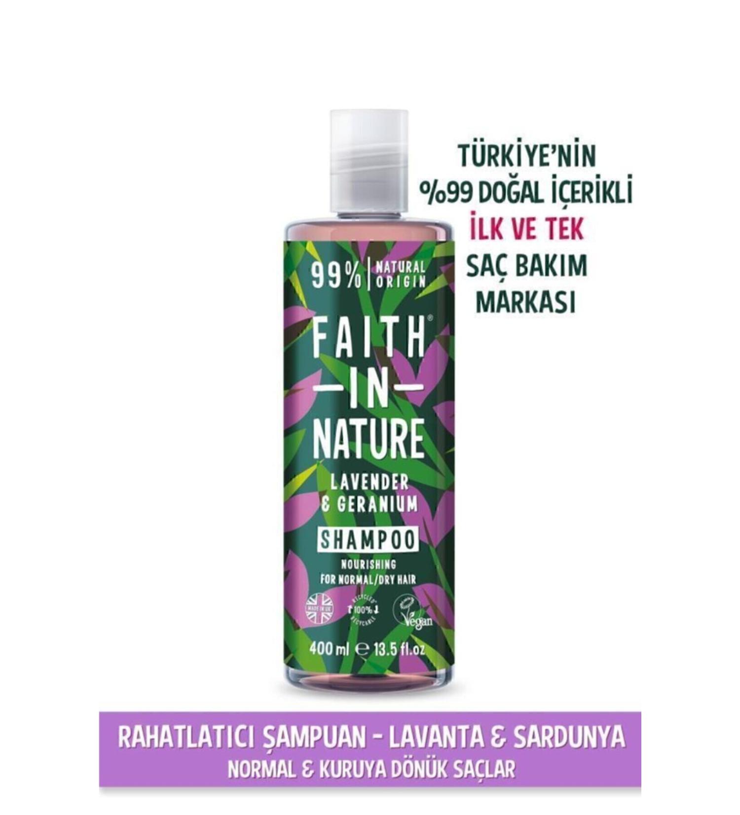 Faith In Nature Natural Relaxing Shampoo Lavender & Geranium For Normal & Dry Hair - Buy Online on GoSupps.com