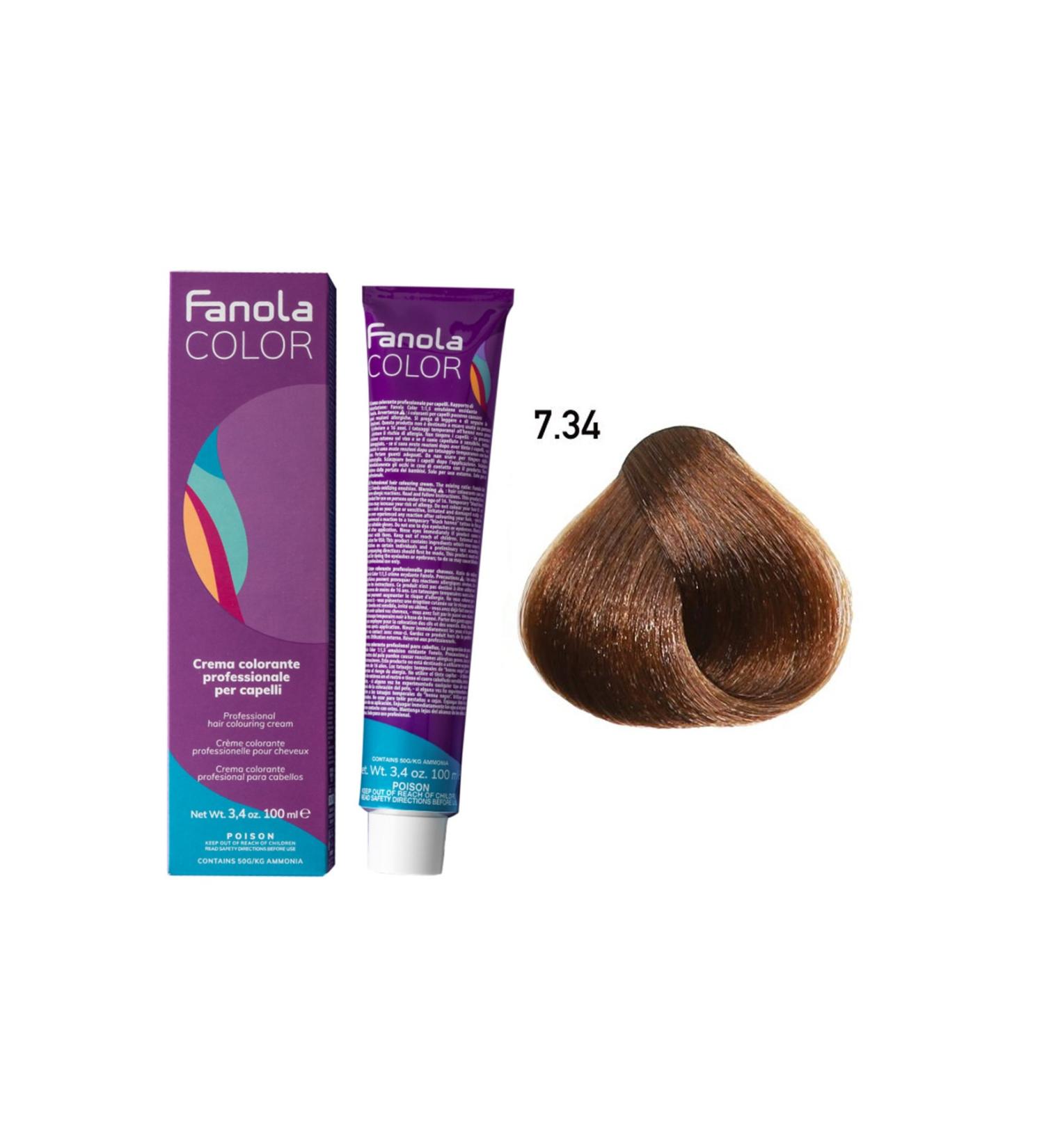 Fanola Color 100ml Medium Golden Copper Blonde 7.34