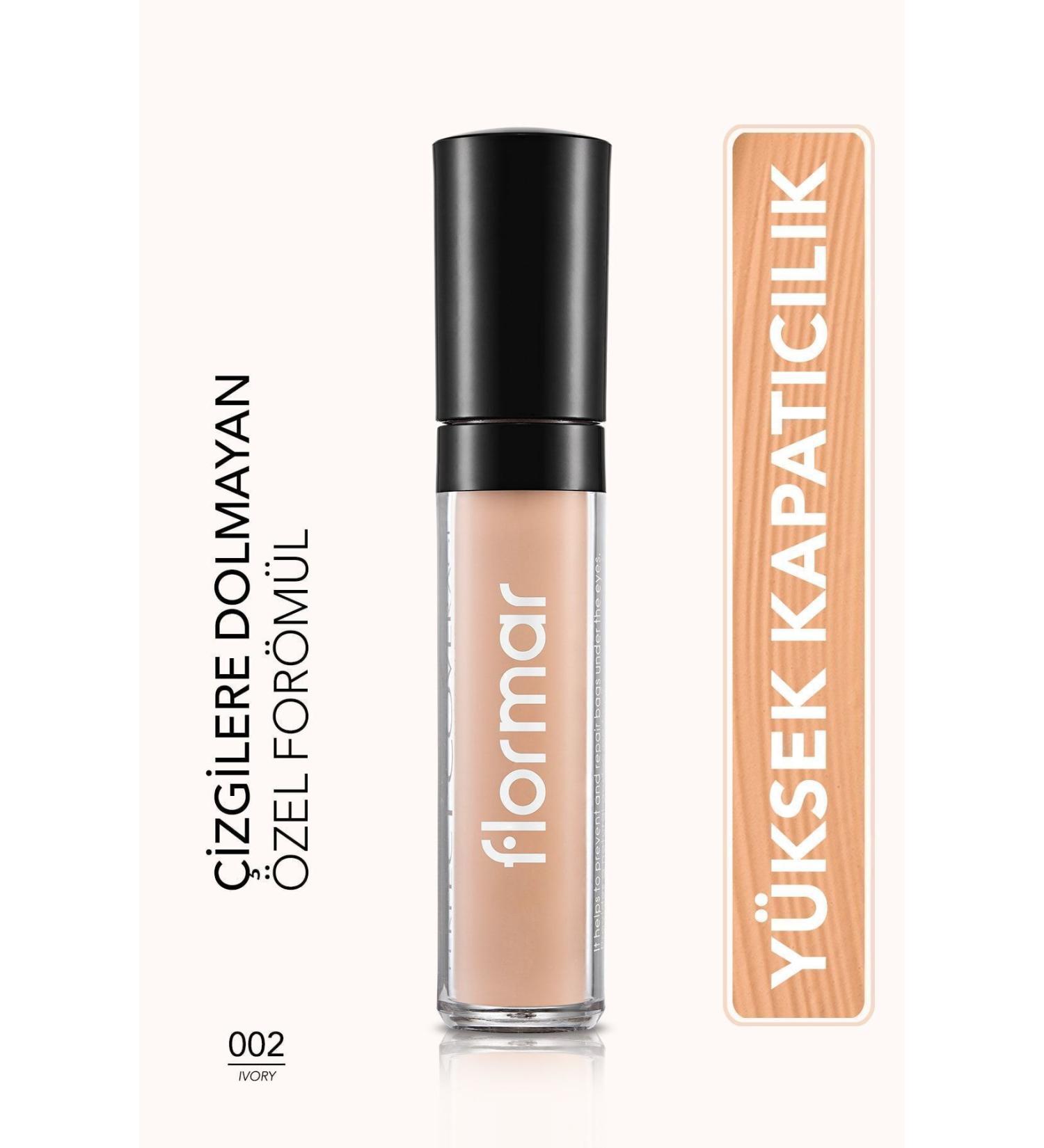 Flormar Dark Circle Prevention Concealer-perfect Coverage Liquid Concealer-002 Ivory-8690604044894 - Buy Online on GoSupps.com