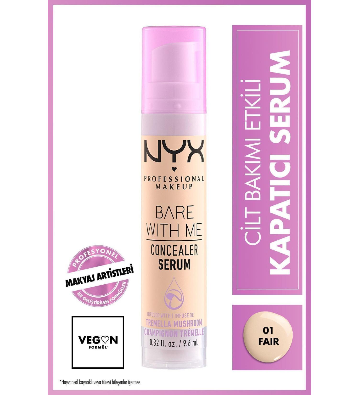 NYX Professional Makeup Bare With Me Concealer Serum 01 Fair Concealer - Buy Online on GoSupps.com