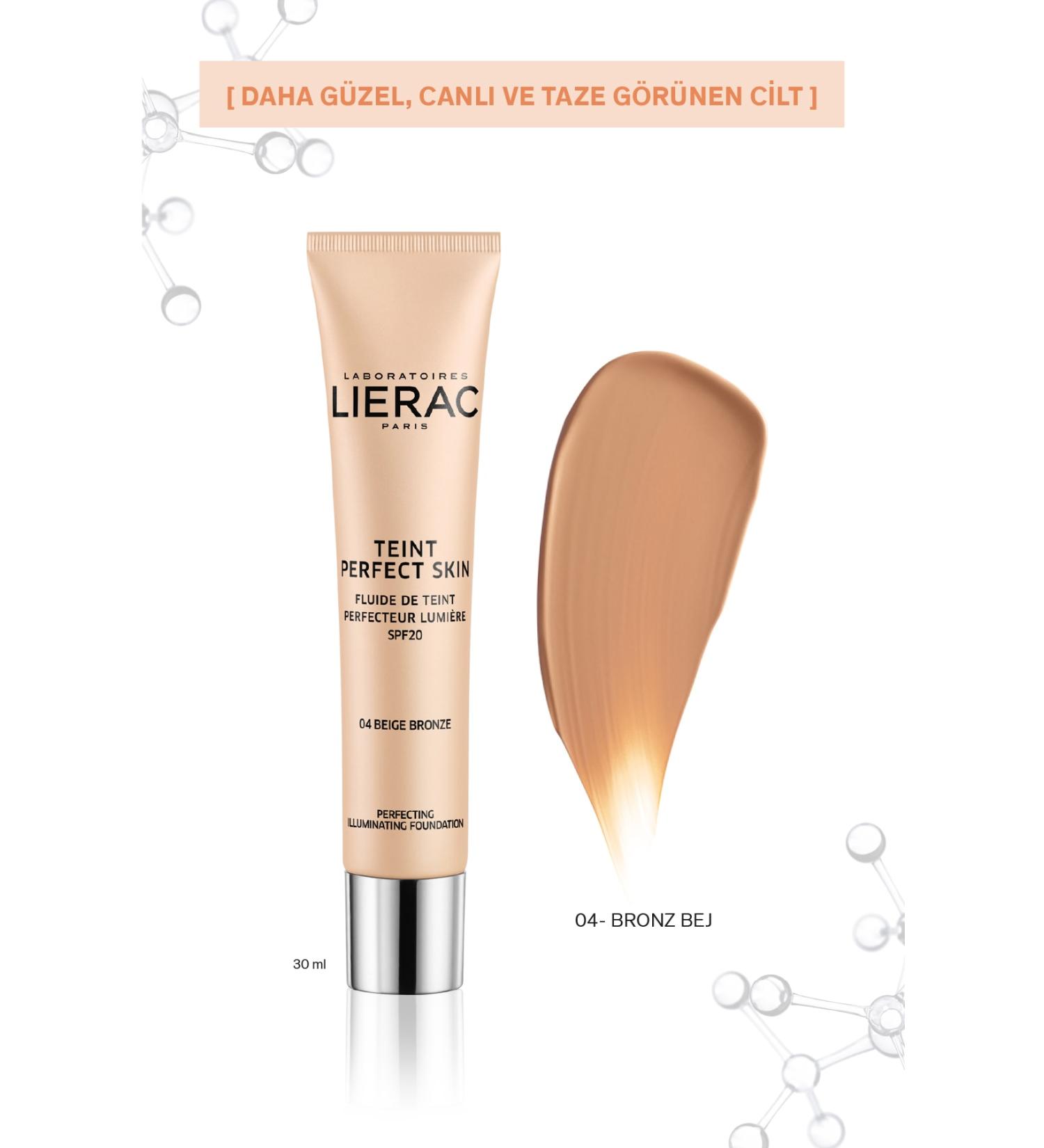 Lierac Teint Perfect Bronze Beige/4 Perfect Skin Texture Brightening Fluid Foundation - Buy Online on GoSupps.com
