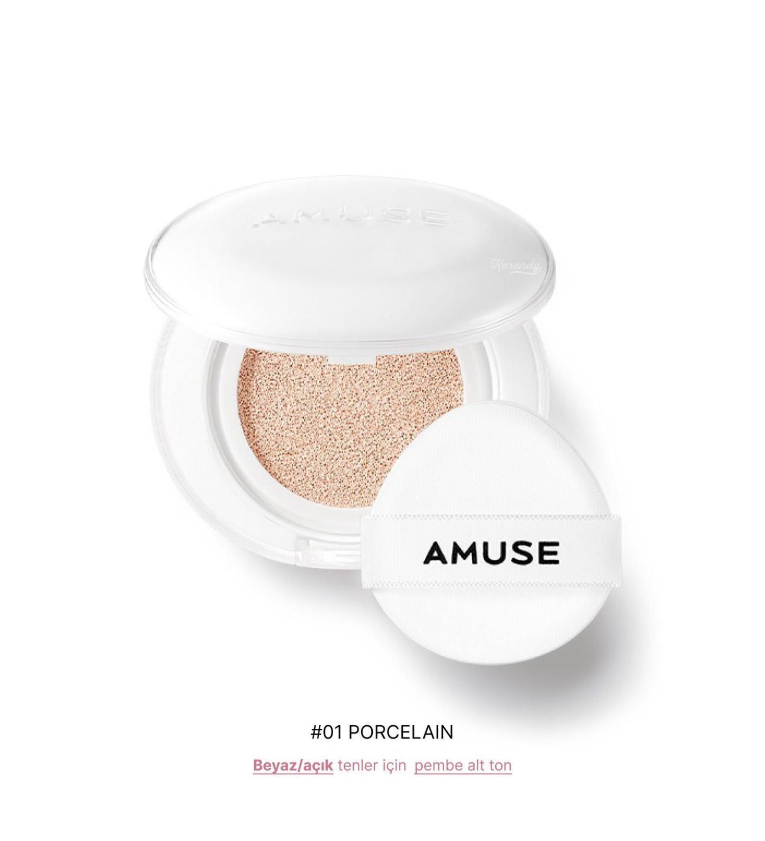 Amuse Ceramic Skin Perfector Spf40 Pa (KORENDY) Porcelain Skin Cushion with Ceramide Peptide 15g #01porcela n - Buy Online on GoSupps.com
