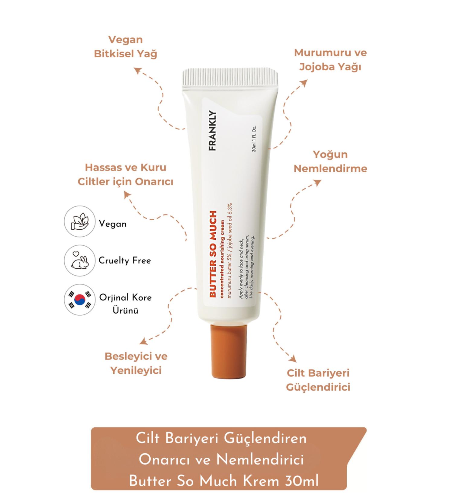 FRANKLY Skin Barrier Strengthening Repairing and Moisturizing Butter So Much Cream 30ml - Buy Online on GoSupps.com