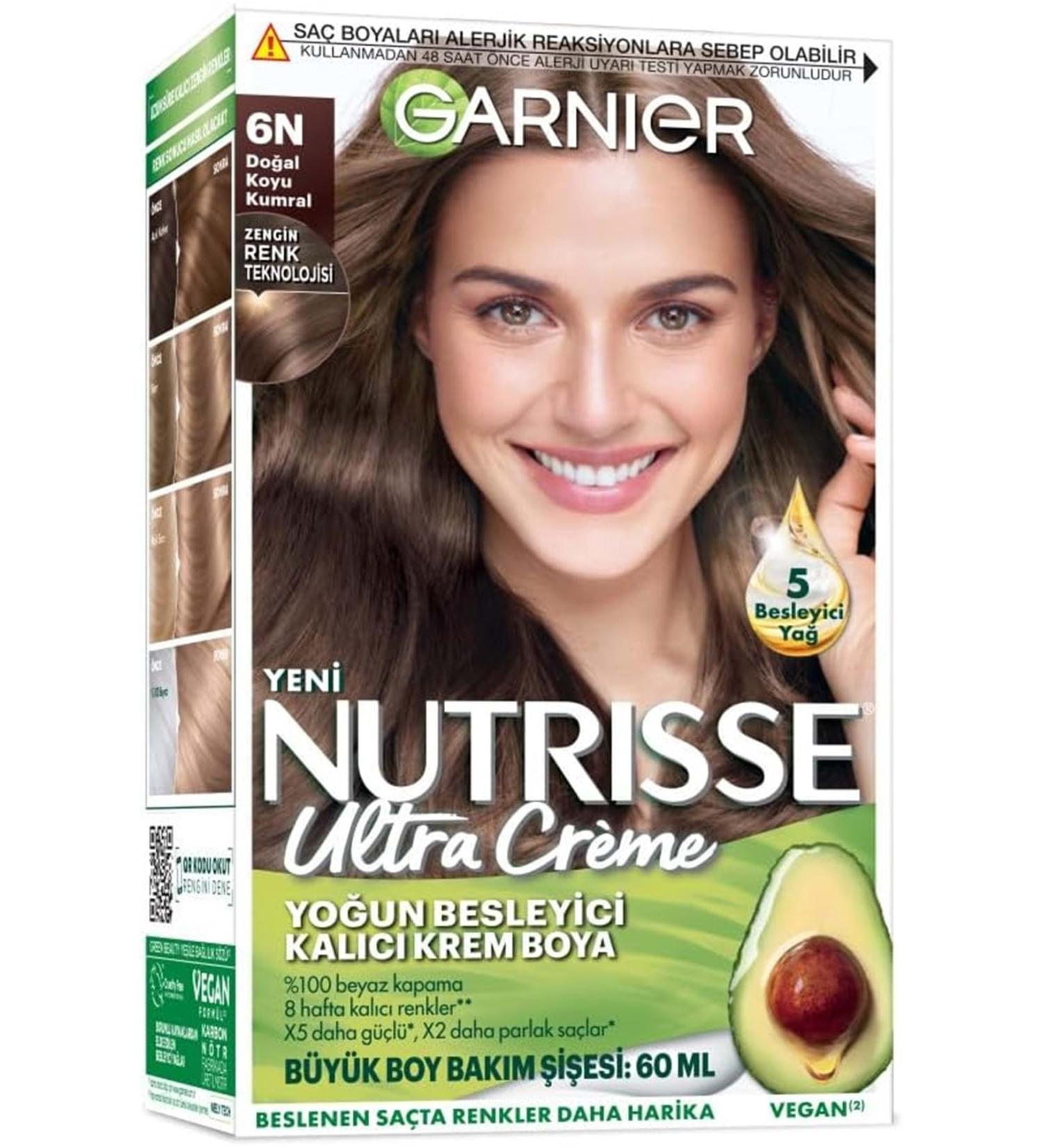 Garnier Nutrisse Intensive Nourishing Permanent Cream Hair Dye 6N Natural Dark Blonde