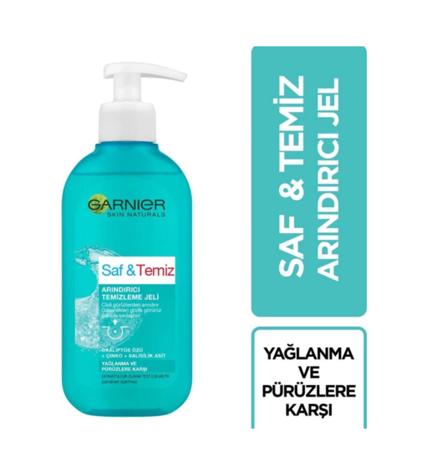 Garnier Pure Clean Purifying Cleansing Gel 200 Ml - Buy Online on GoSupps.com