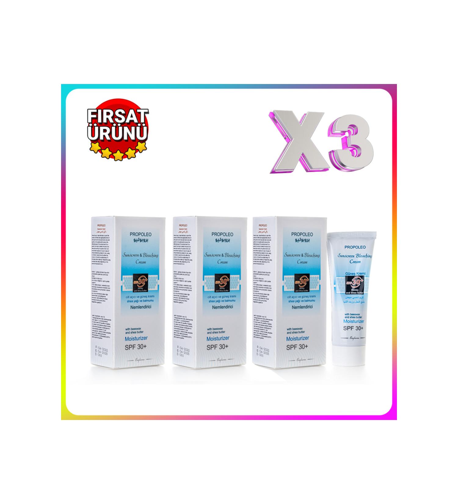 Beepharma Propoleo Beeswax and Shiya Oil Sunscreen and Skin Lightener Spf30+ 75ml x3