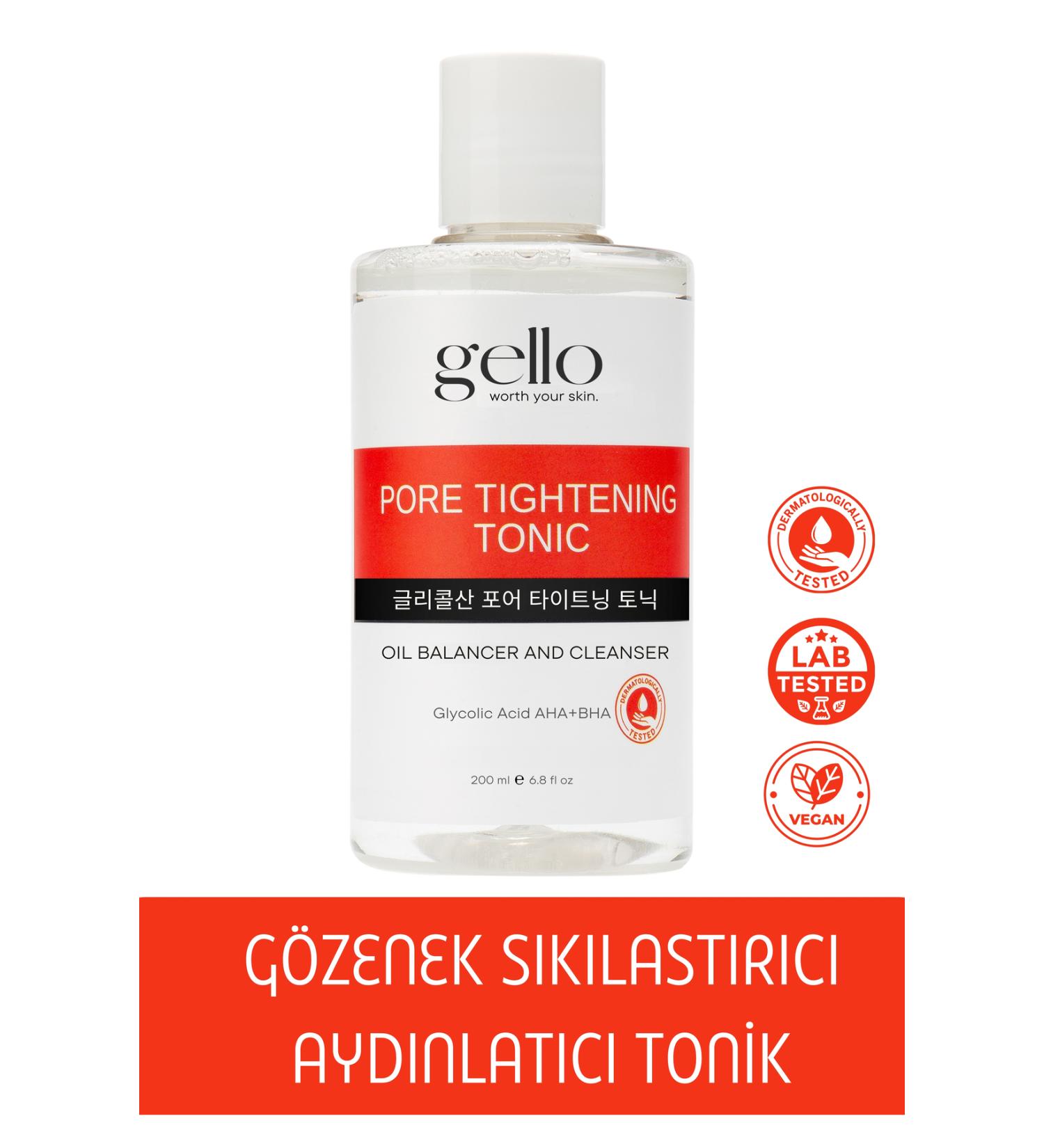 GELLO Brightening and Pore Tightening Toner Glycolic Acid Aha-bha 200 Ml. - Buy Online on GoSupps.com
