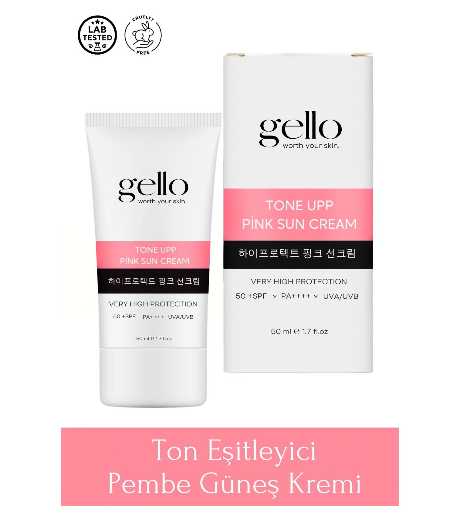 GELLO Tone Equalizing High Protection Pink Face Sunscreen 50 Spf