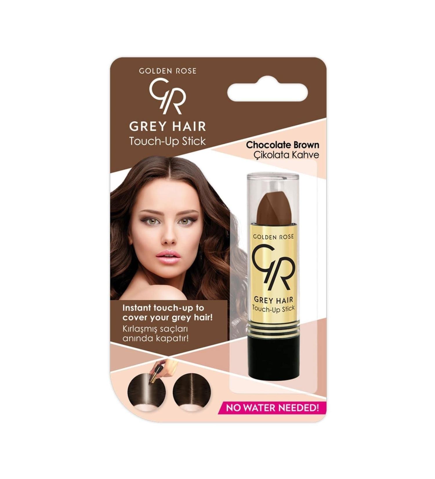 Golden Rose CHOCOLATE BROWN 08 Chocolate Brown - Stick Gray Hair Touch-Up Covering White Hair