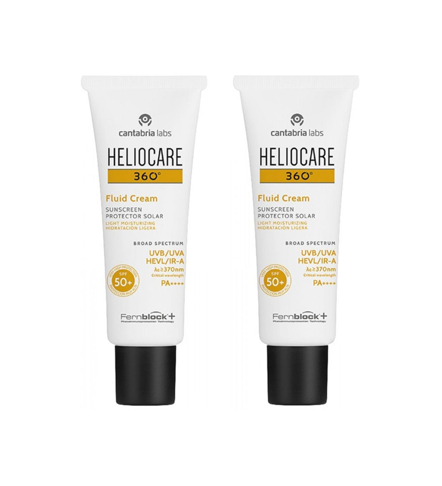 Heliocare 360 Fluid Spf+50 Protective Sun Cream 50x2 ml